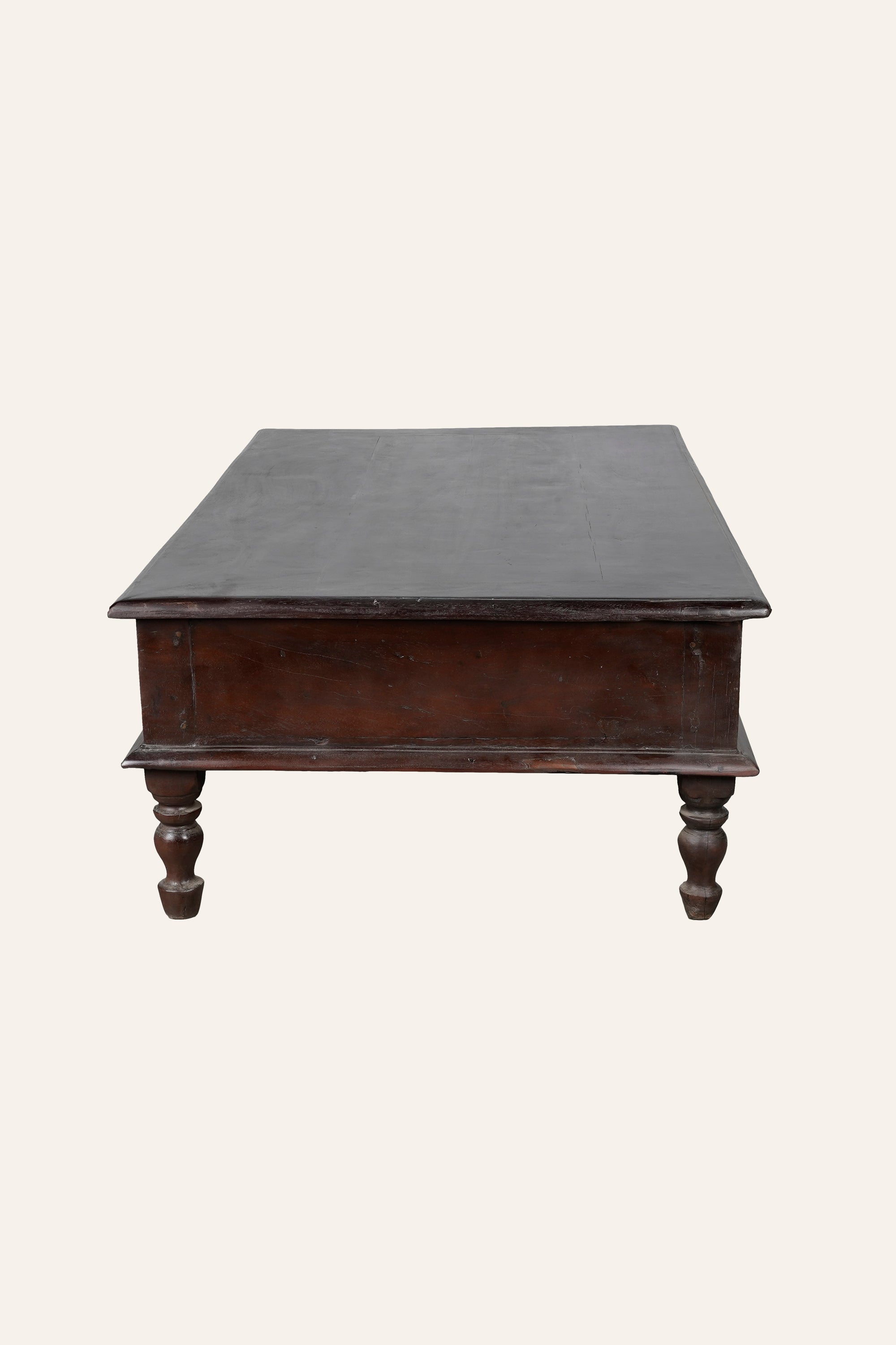 Vintage Dual Toned Rectangular Wooden Coffee Table