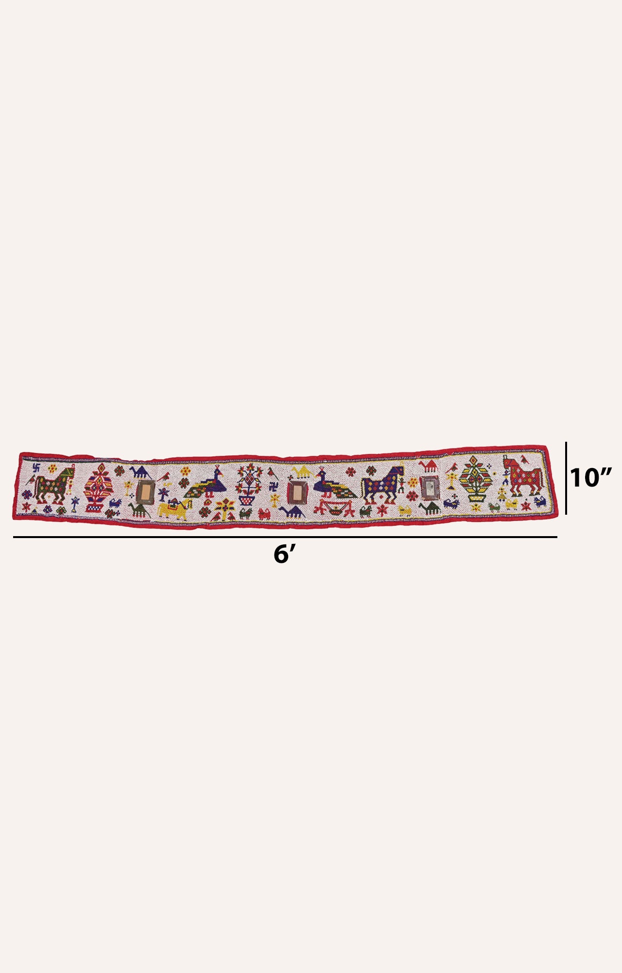 Vintage Indian Hand Embroidered Floral Multicolor Wall Hanging Tapestry