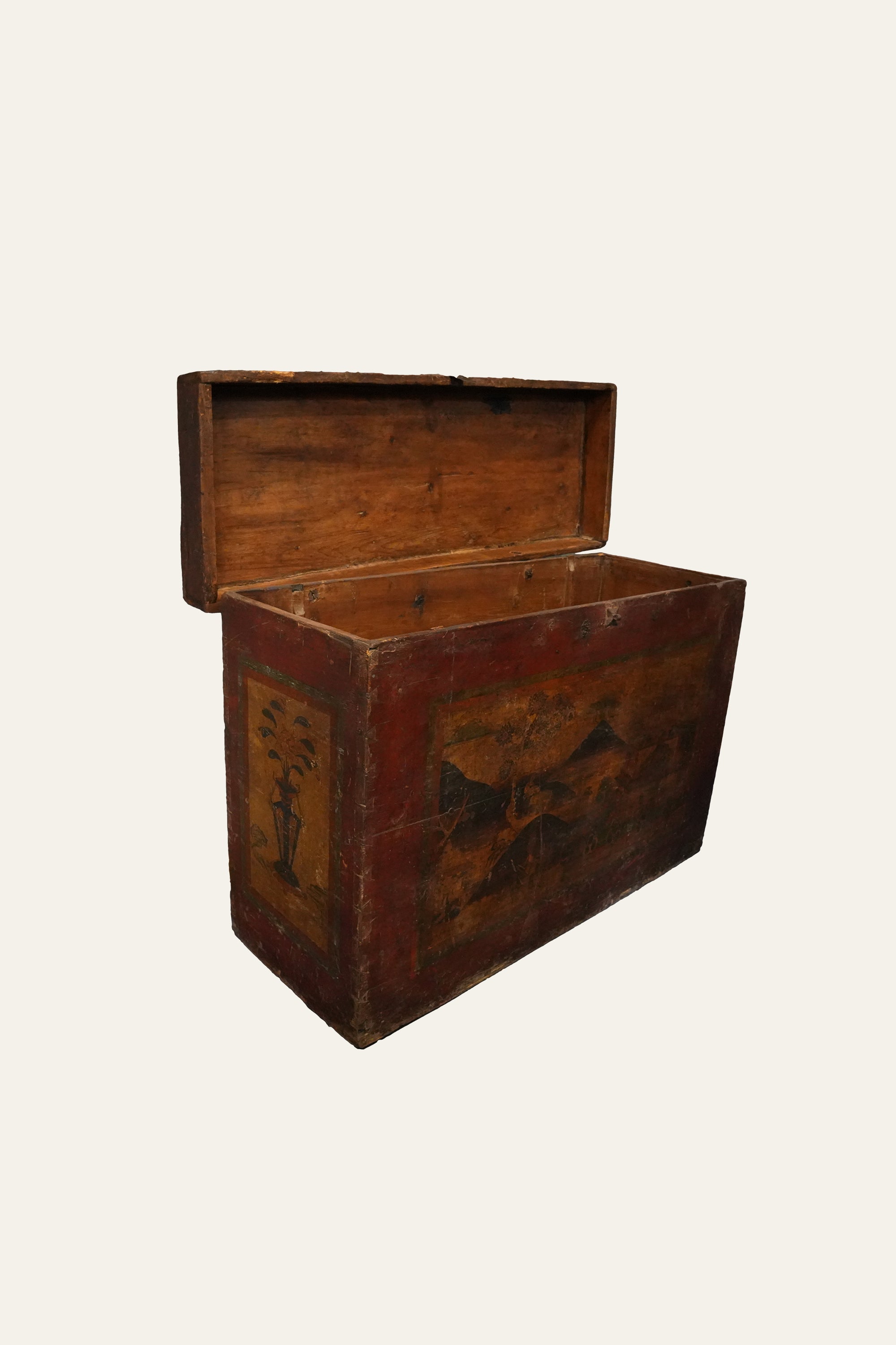 Vintage Style Tibetan Trunk for Storage