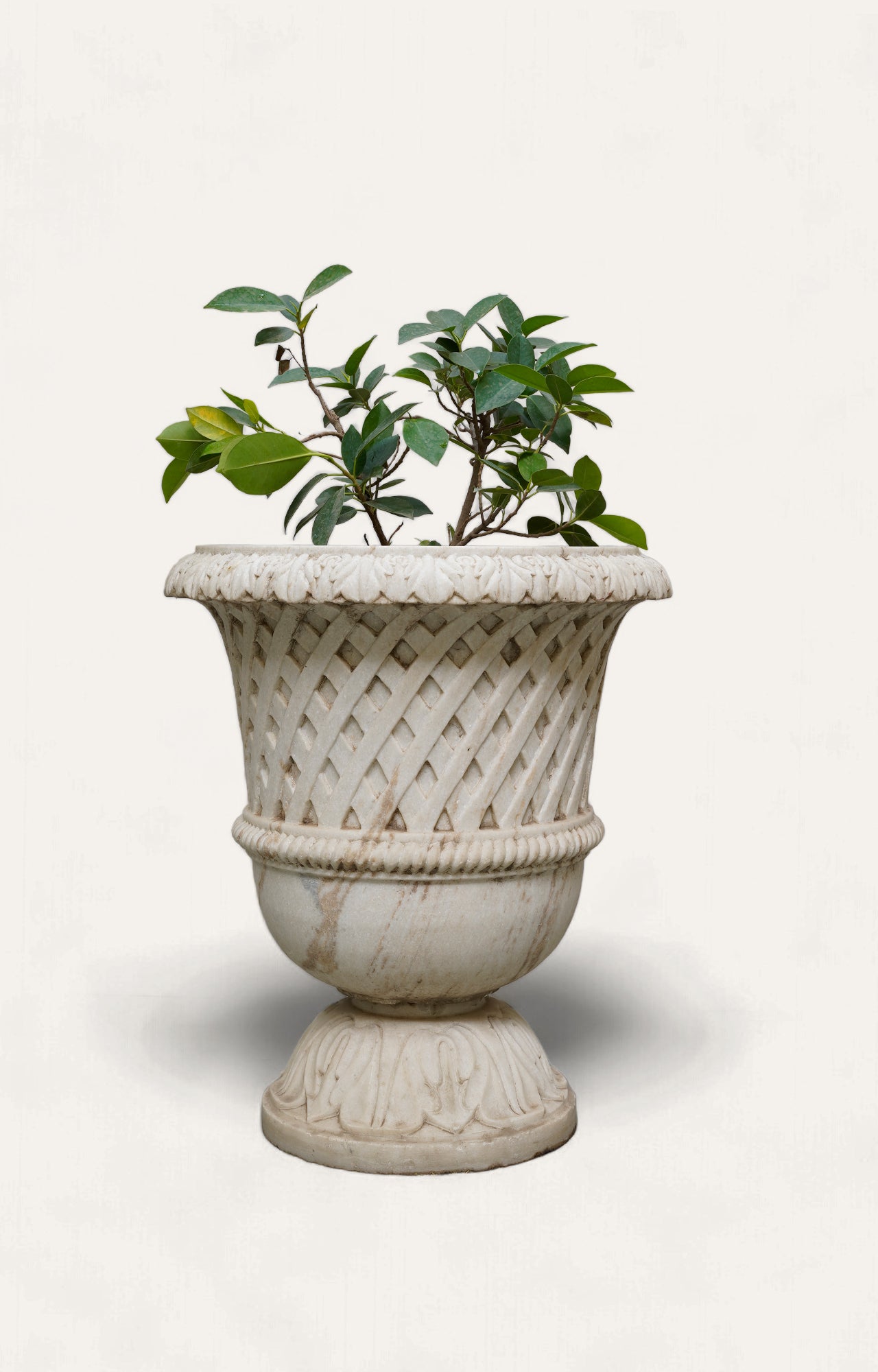 Marble Basket Weave Planter