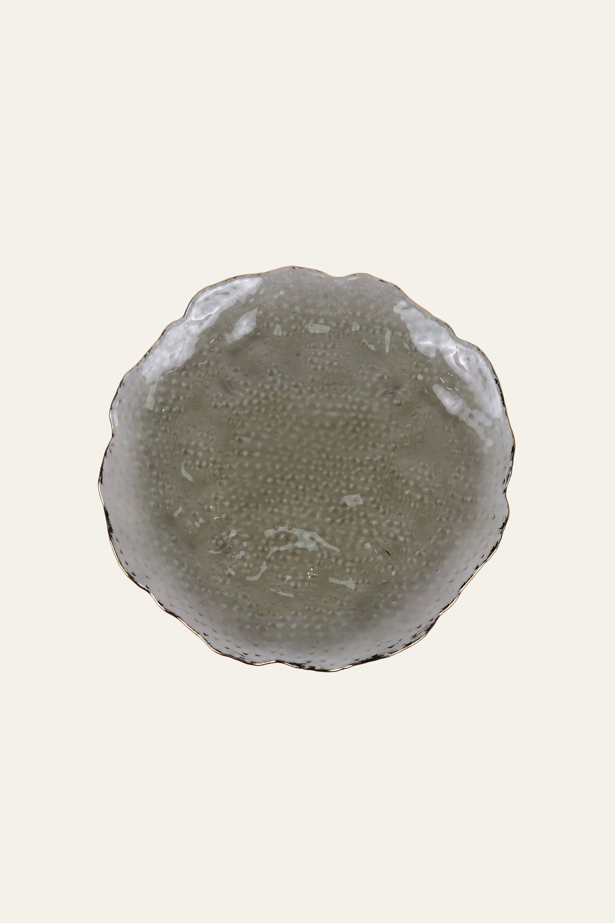 Hammered Grey Round Serving Plate