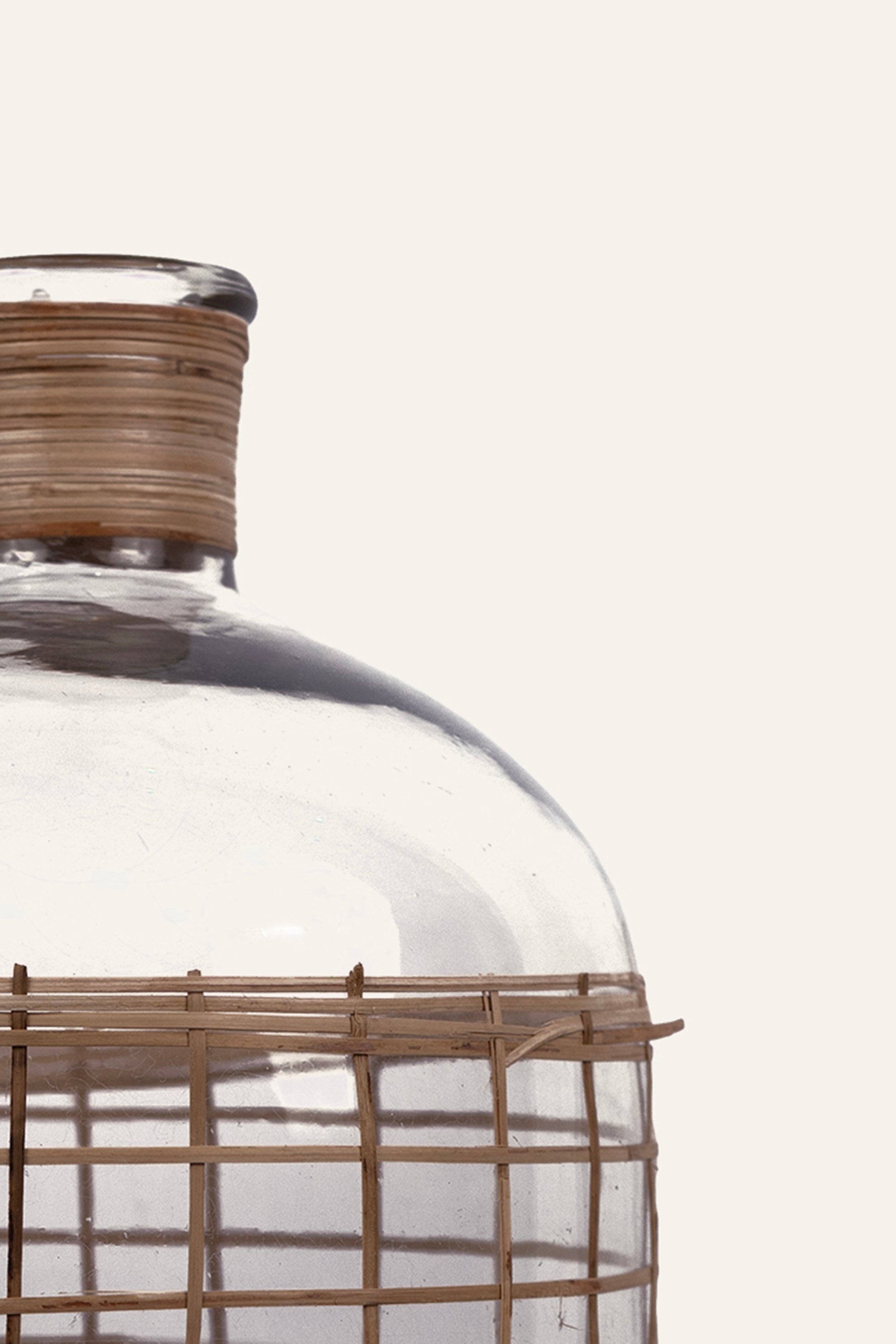 Carboy Glass Bottle with Fiber Weave