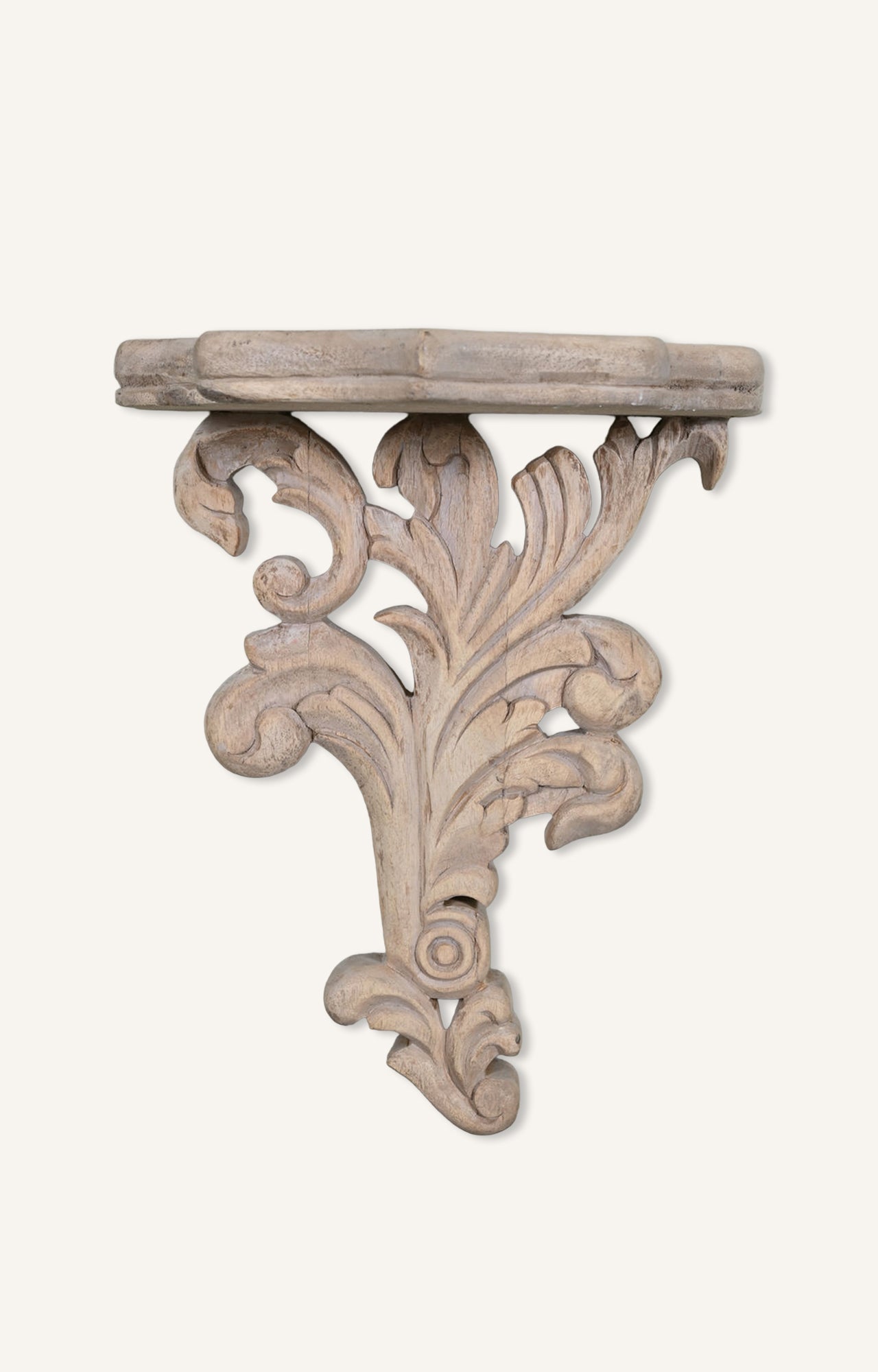 French Art Nouveau Deco Carved & Gilt Wood Wall Bracket