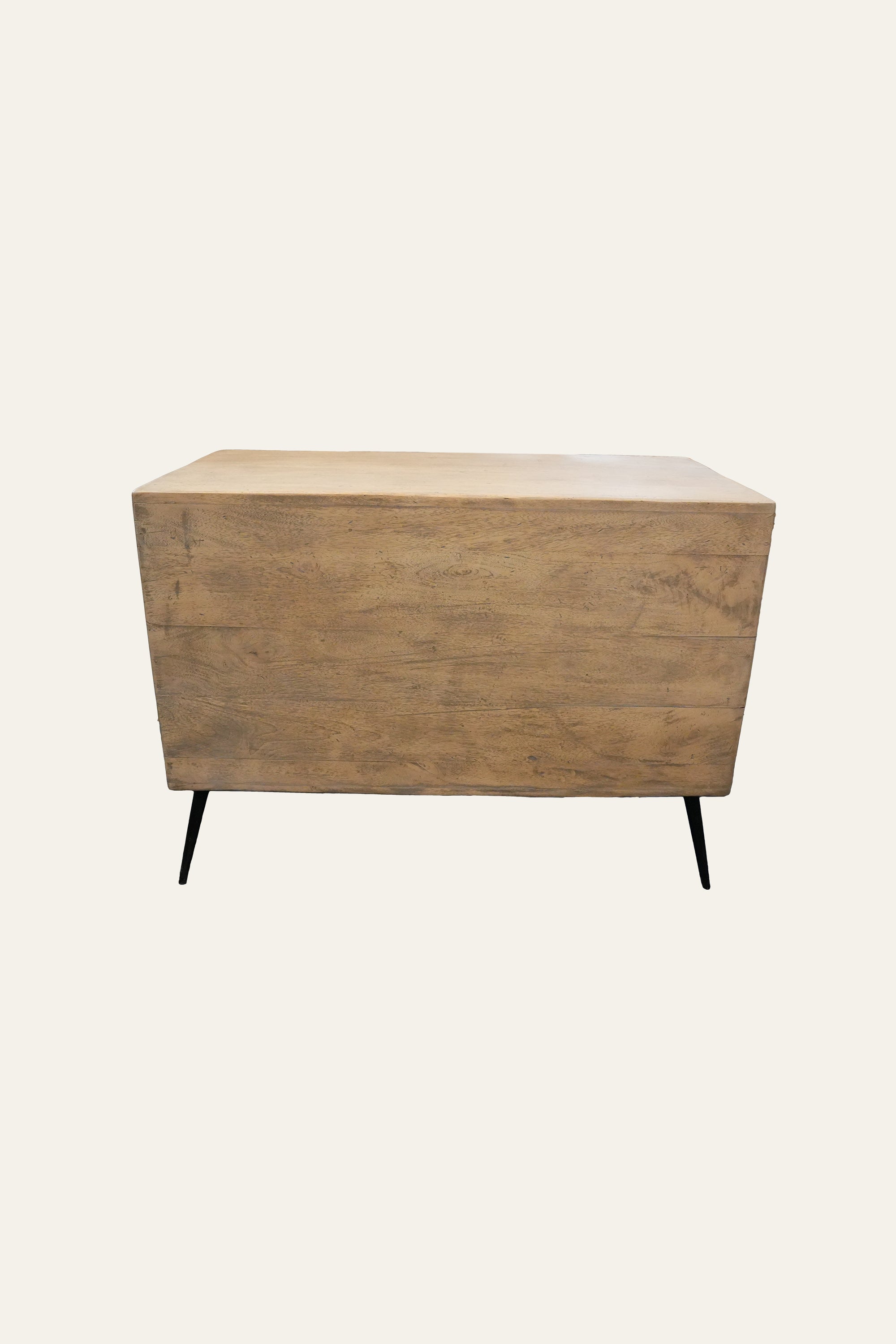 Louvered 2-Door Cabinet with Open Shelves