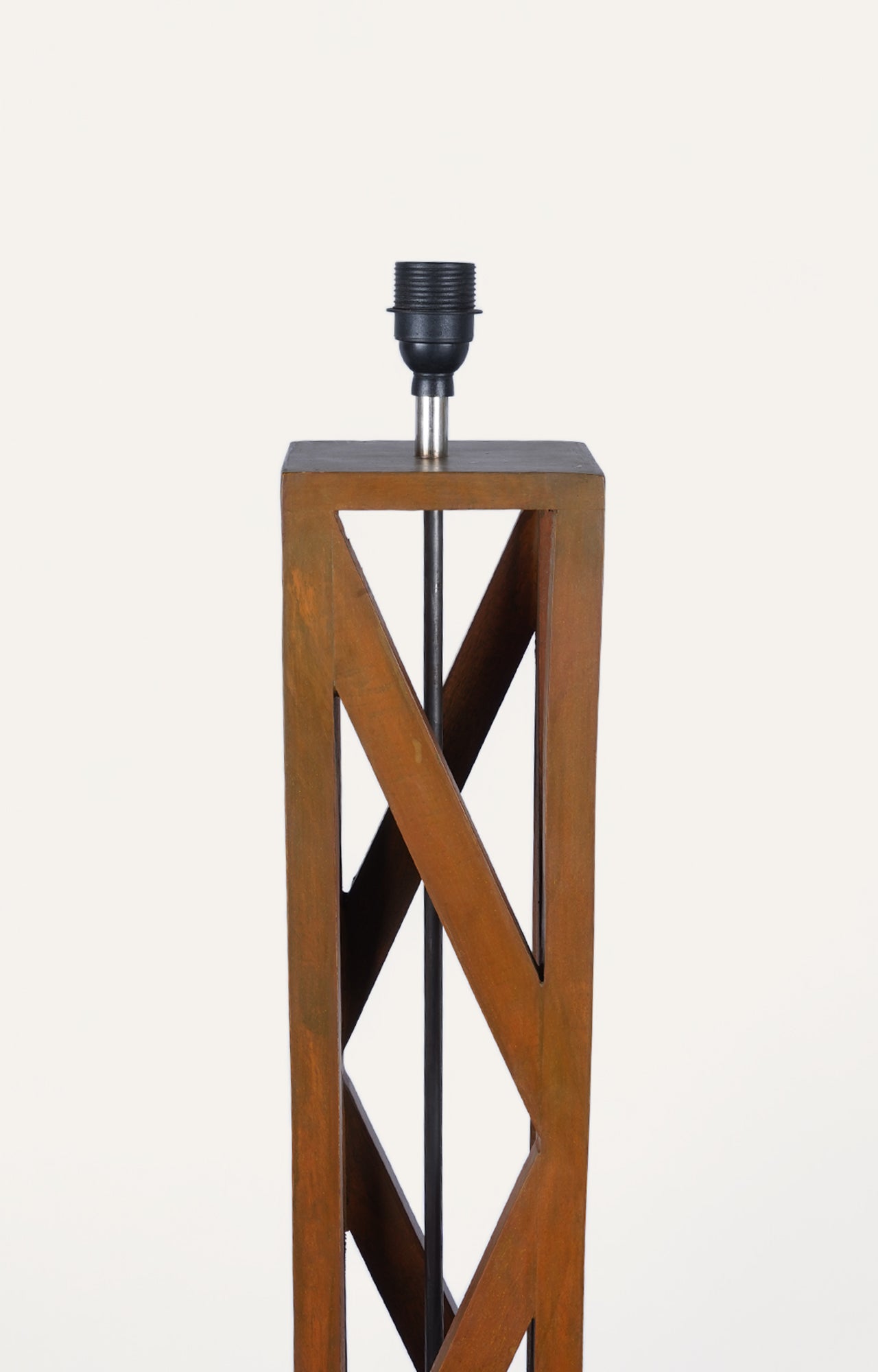 Criss Cross wooden floor lamps