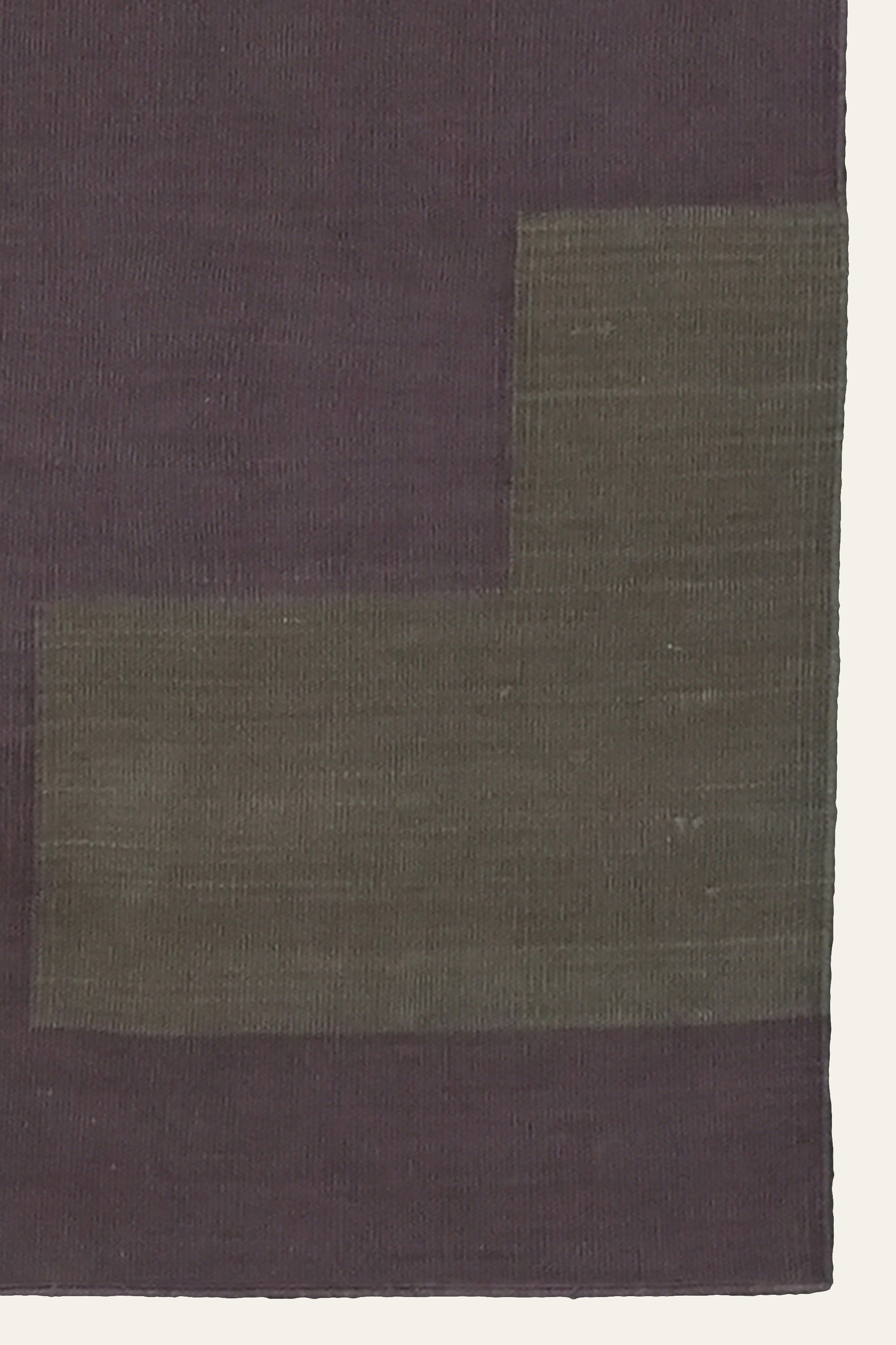Plum Geometric Cotton Yoga Mat with White Fringe