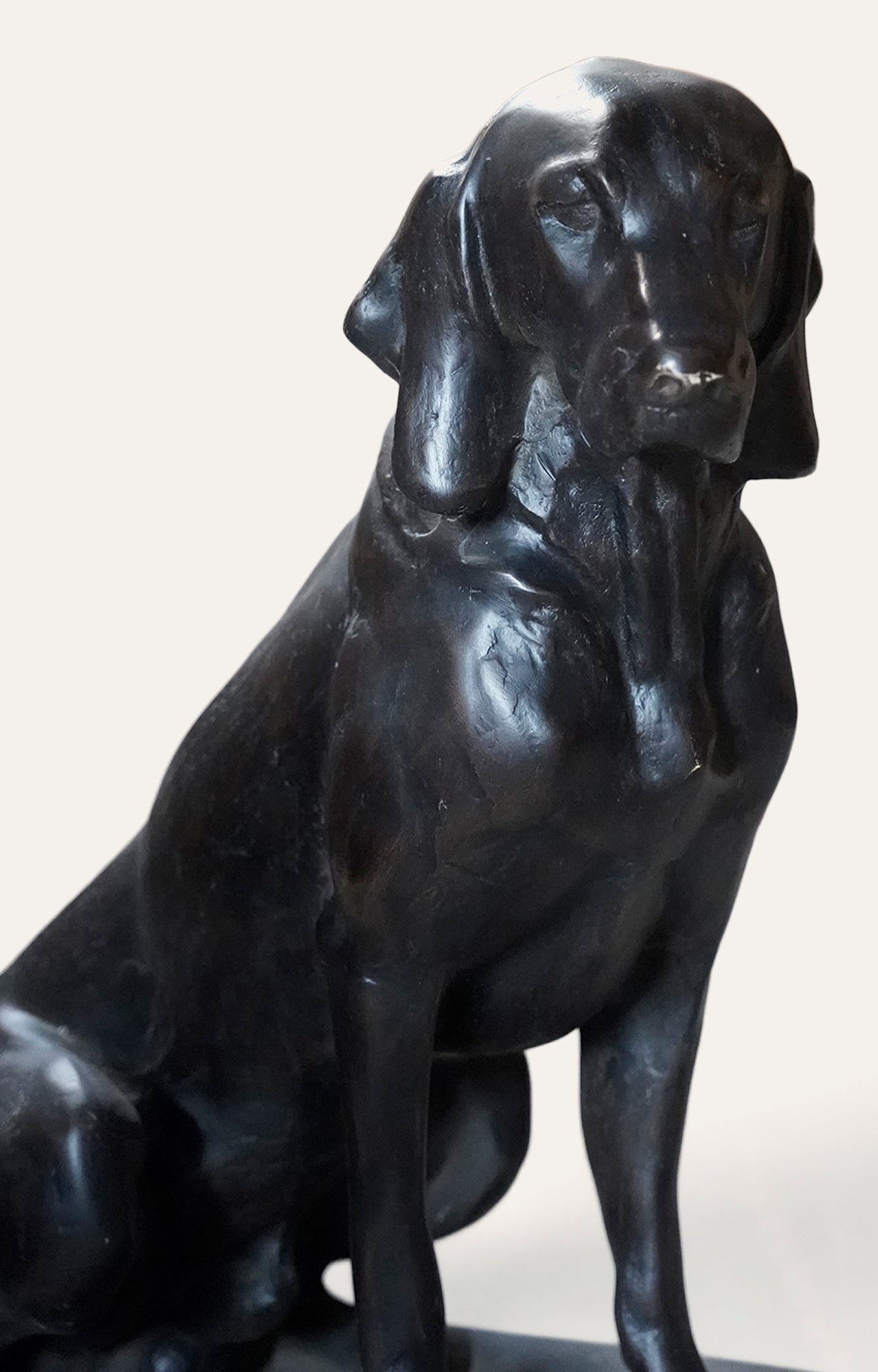 Black seated Labrador Sculpture