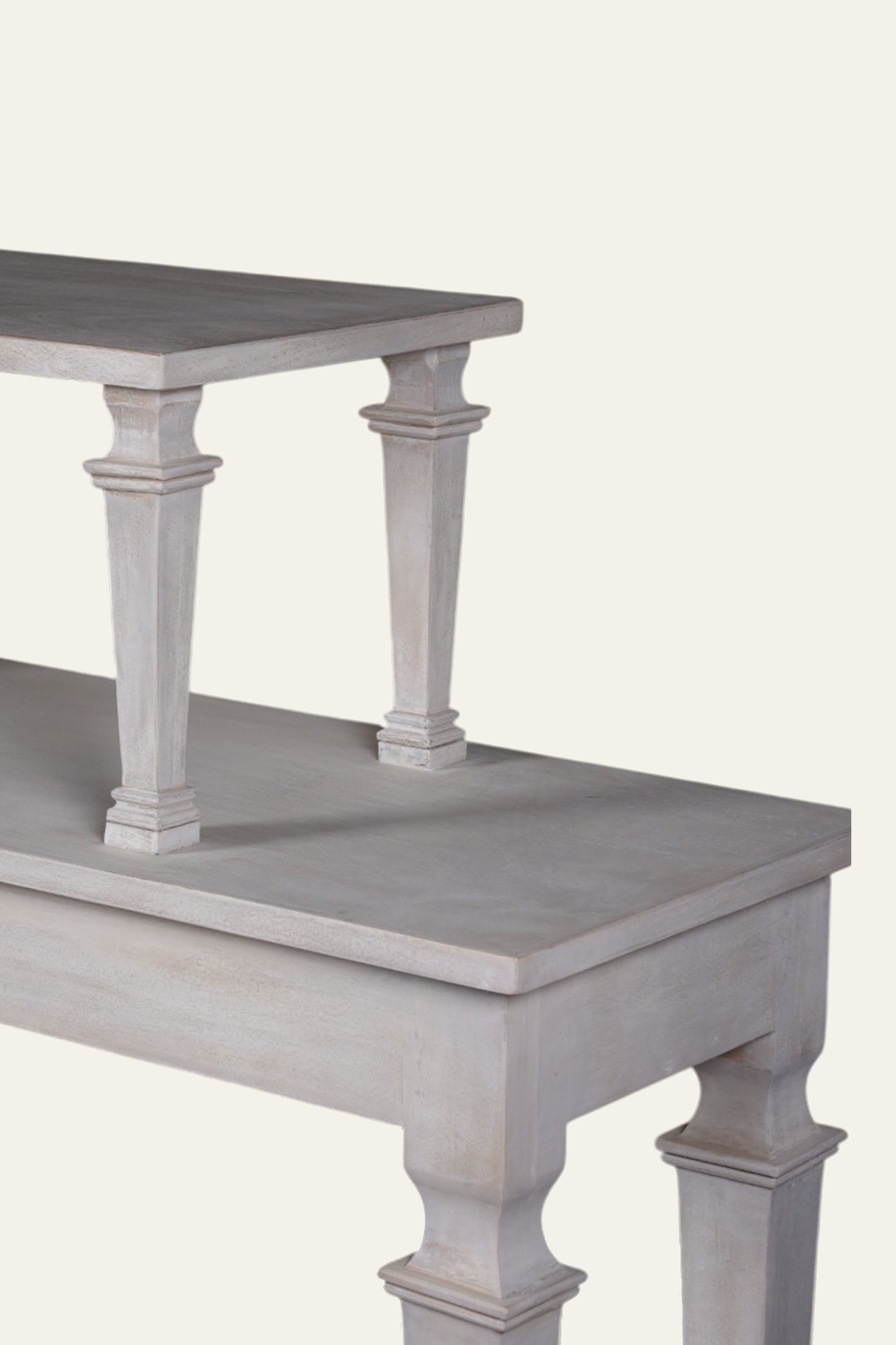Multi-Tier Grey Console Buffet Table | Luxury Hallway Furniture