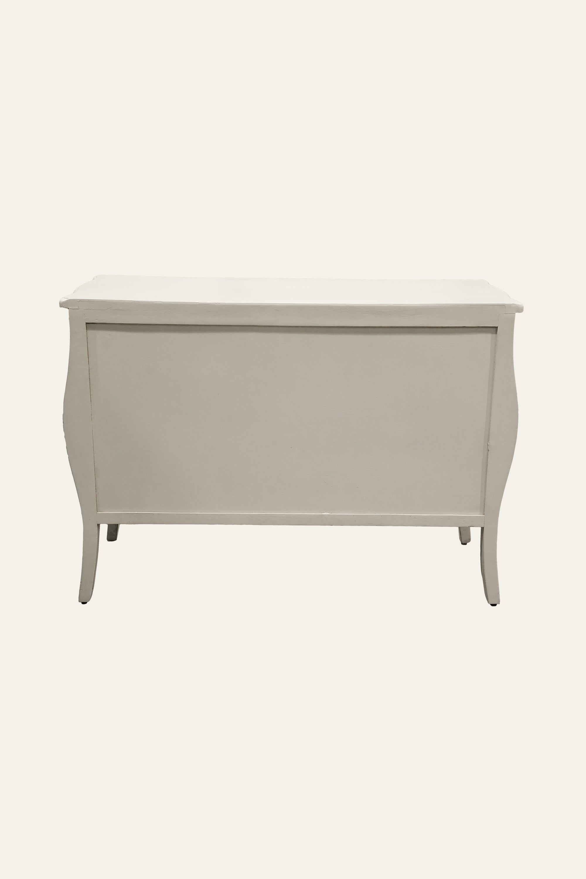 White Bombe 6-Drawer Chest of Drawers with Curved Fronts