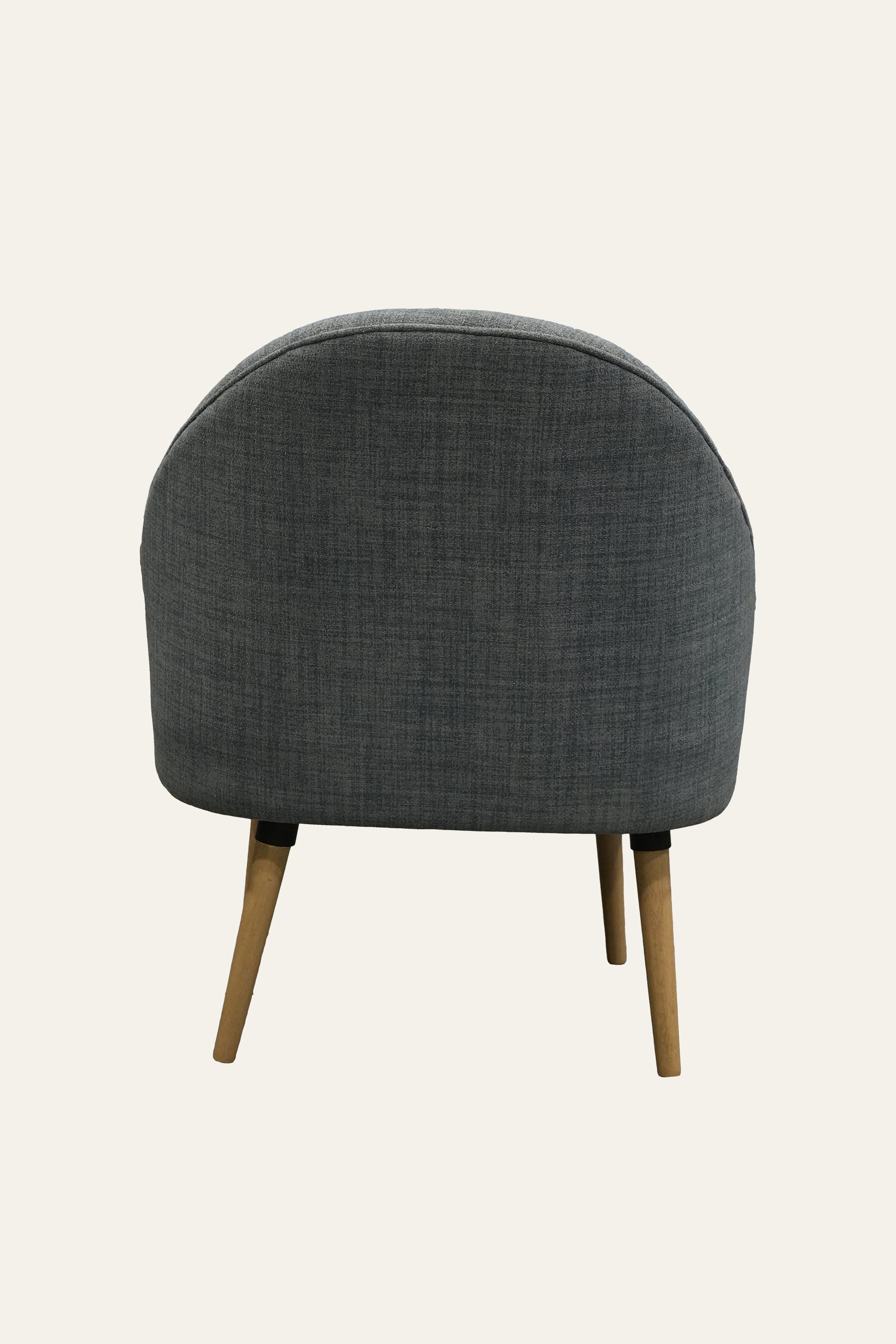 Textured Grey Modern Curved Accent Chair