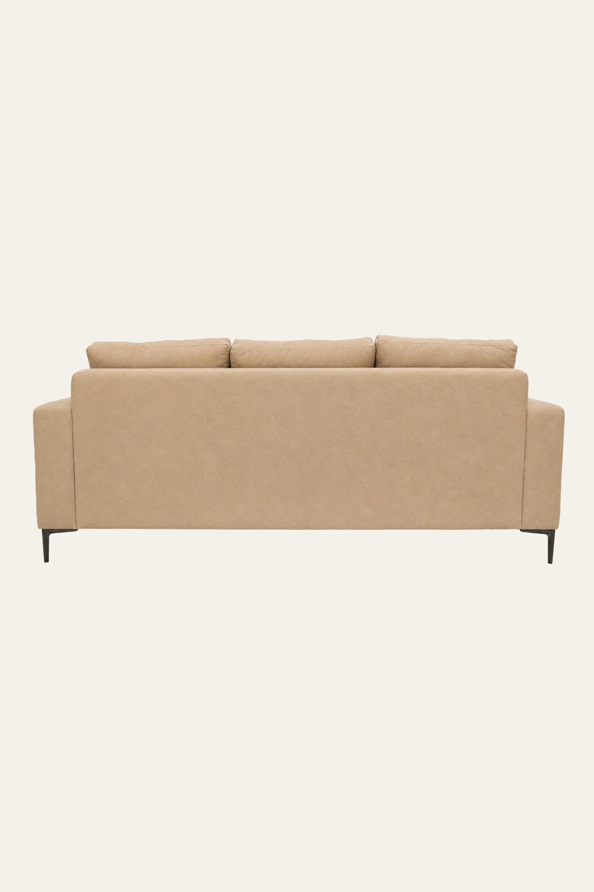 Beige Square Arm 3-Seater Sofa for Modern Homes