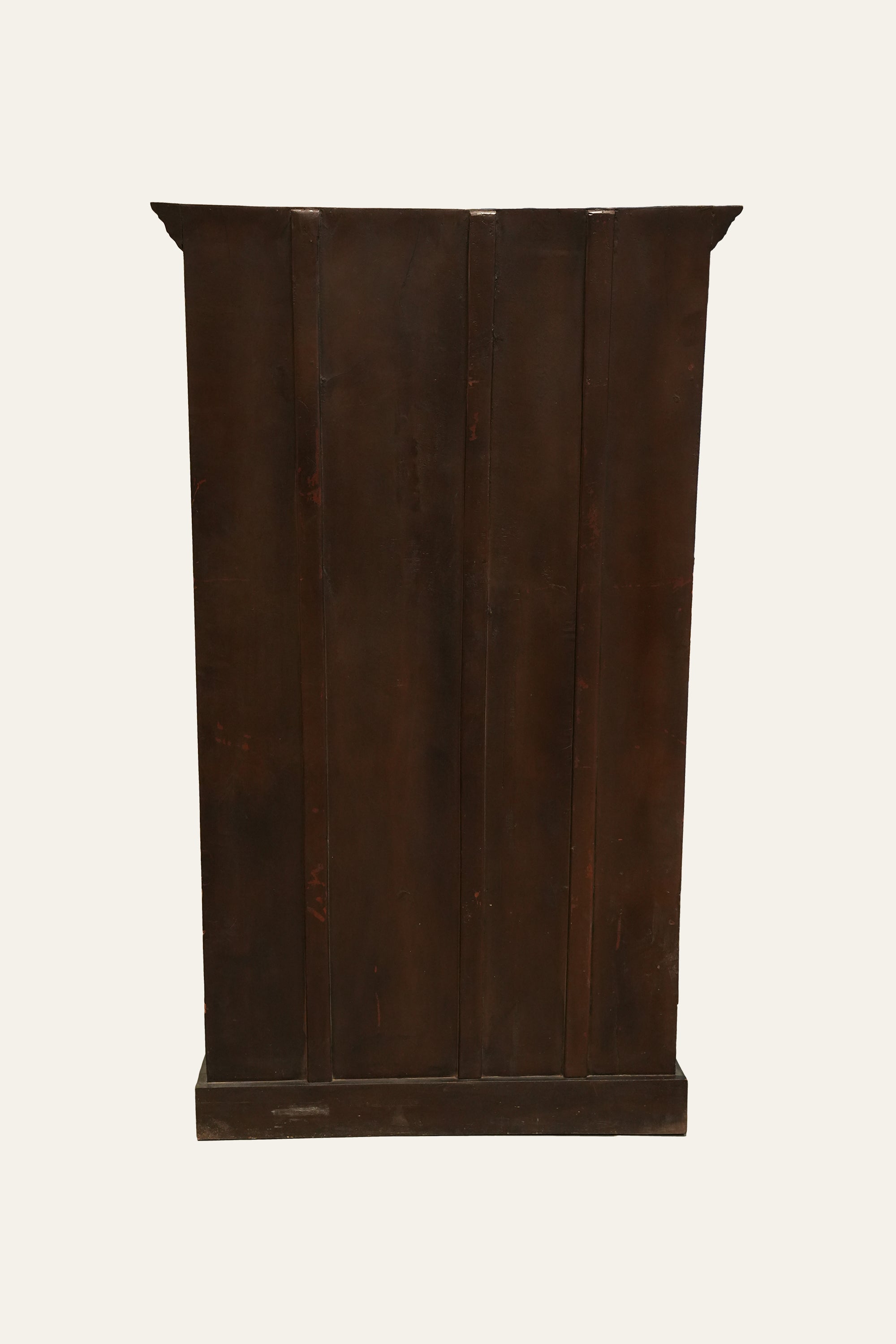 Rajasthani Style Traditional Wooden Wardrobe with Glass Panels