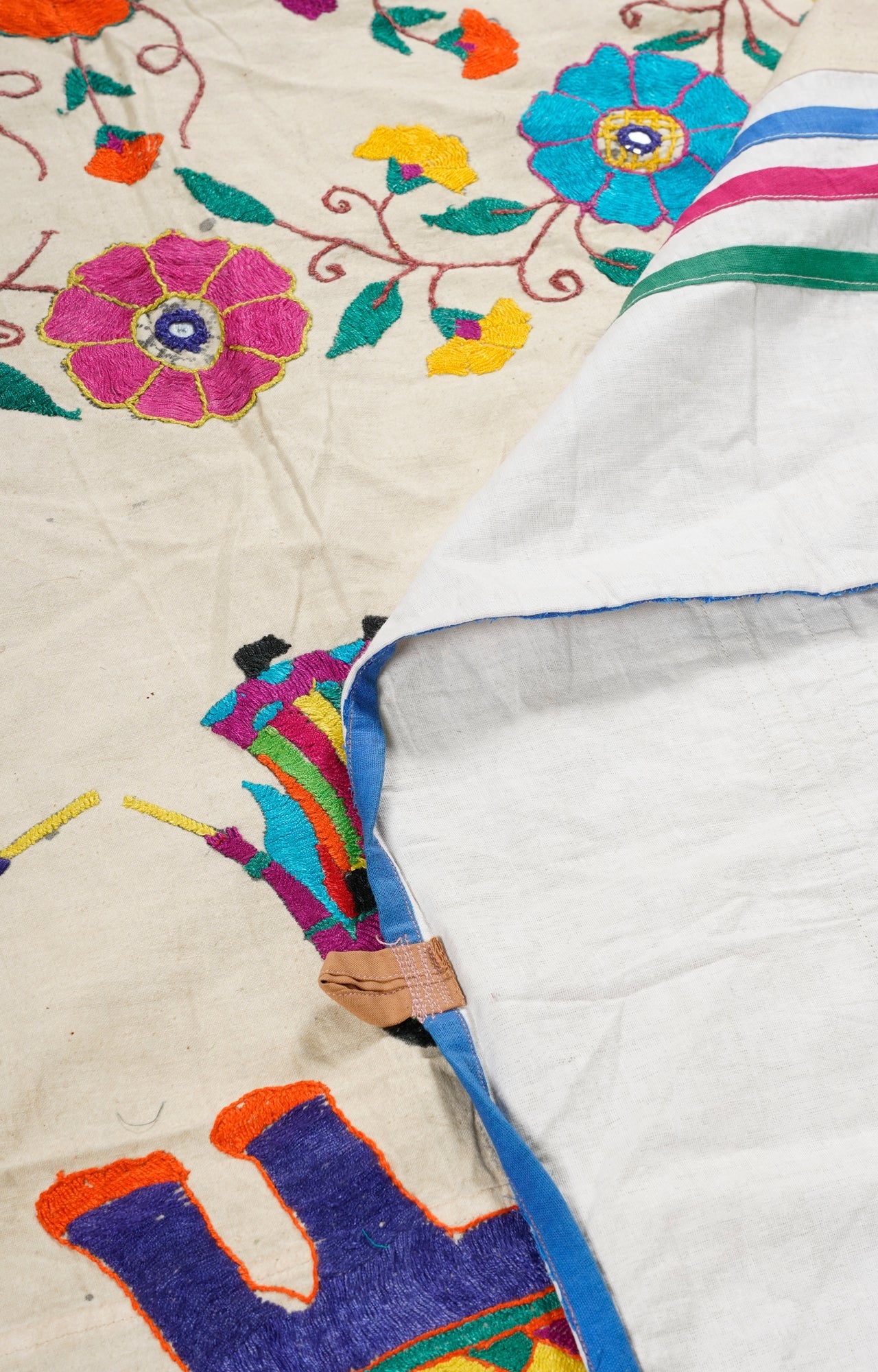 Tribal Embroidered Gujarati Wall Hanging Textile