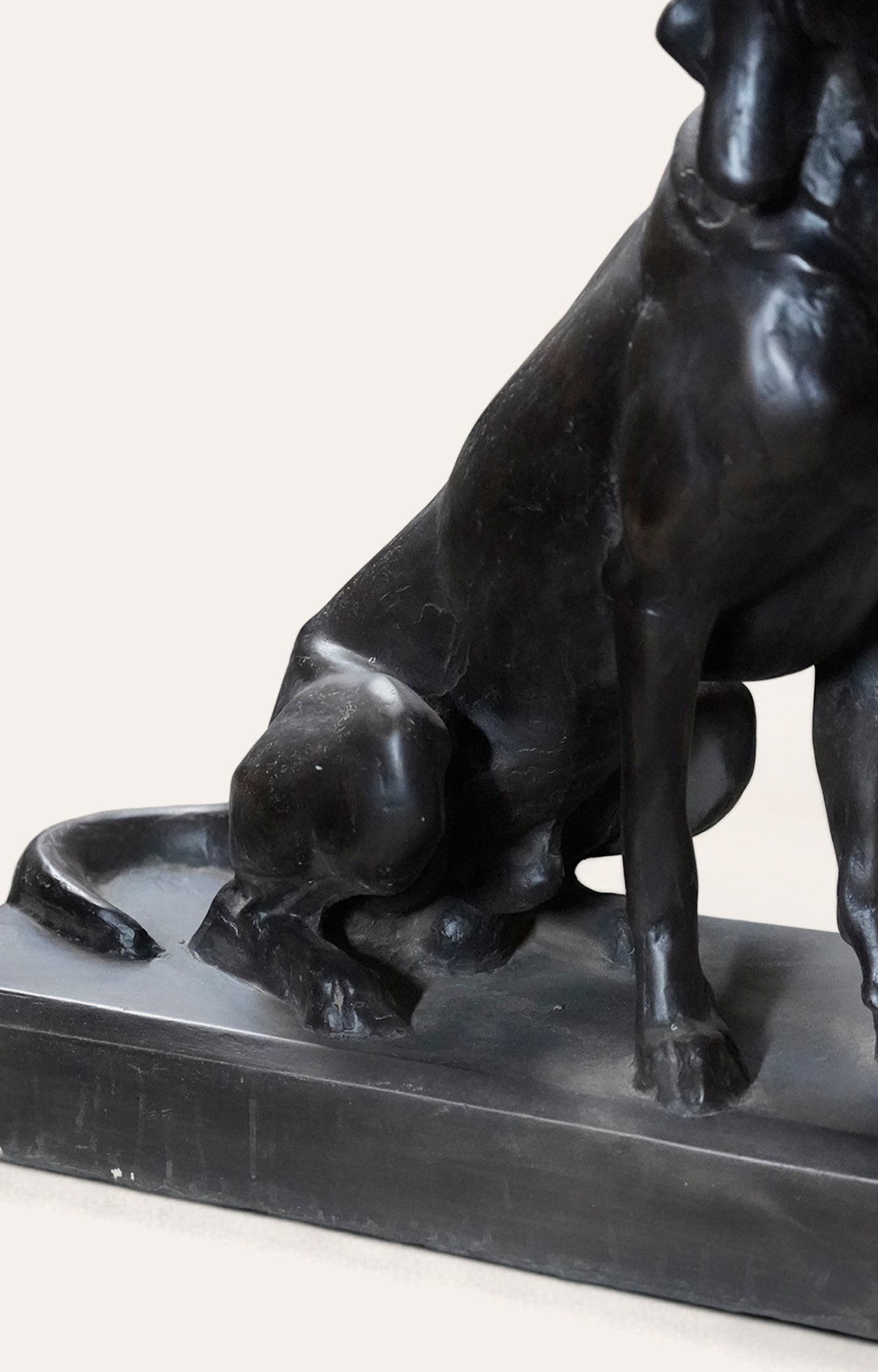 Black seated Labrador Sculpture