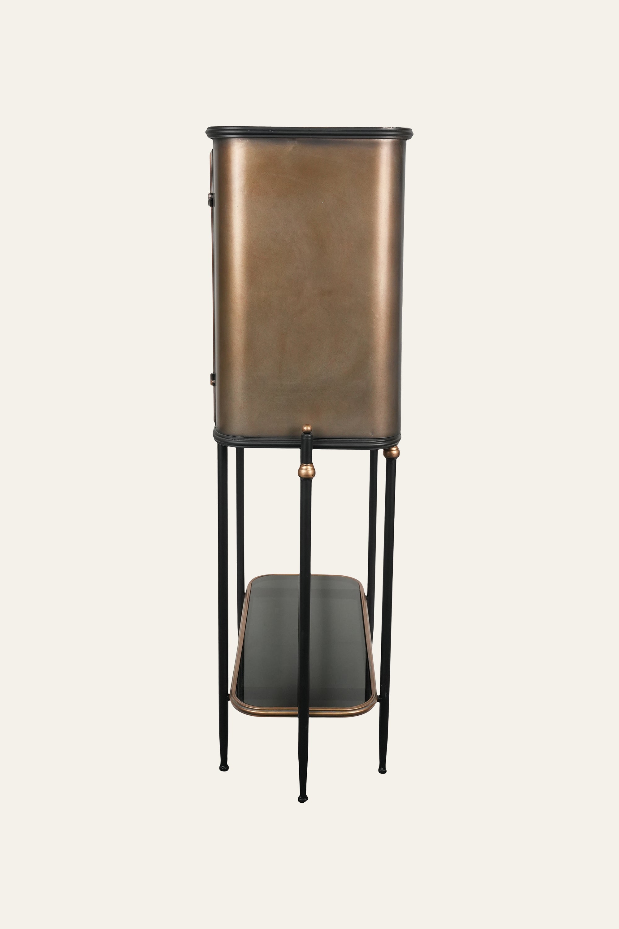 Black Tinted-Glass Display Cabinet in Metal