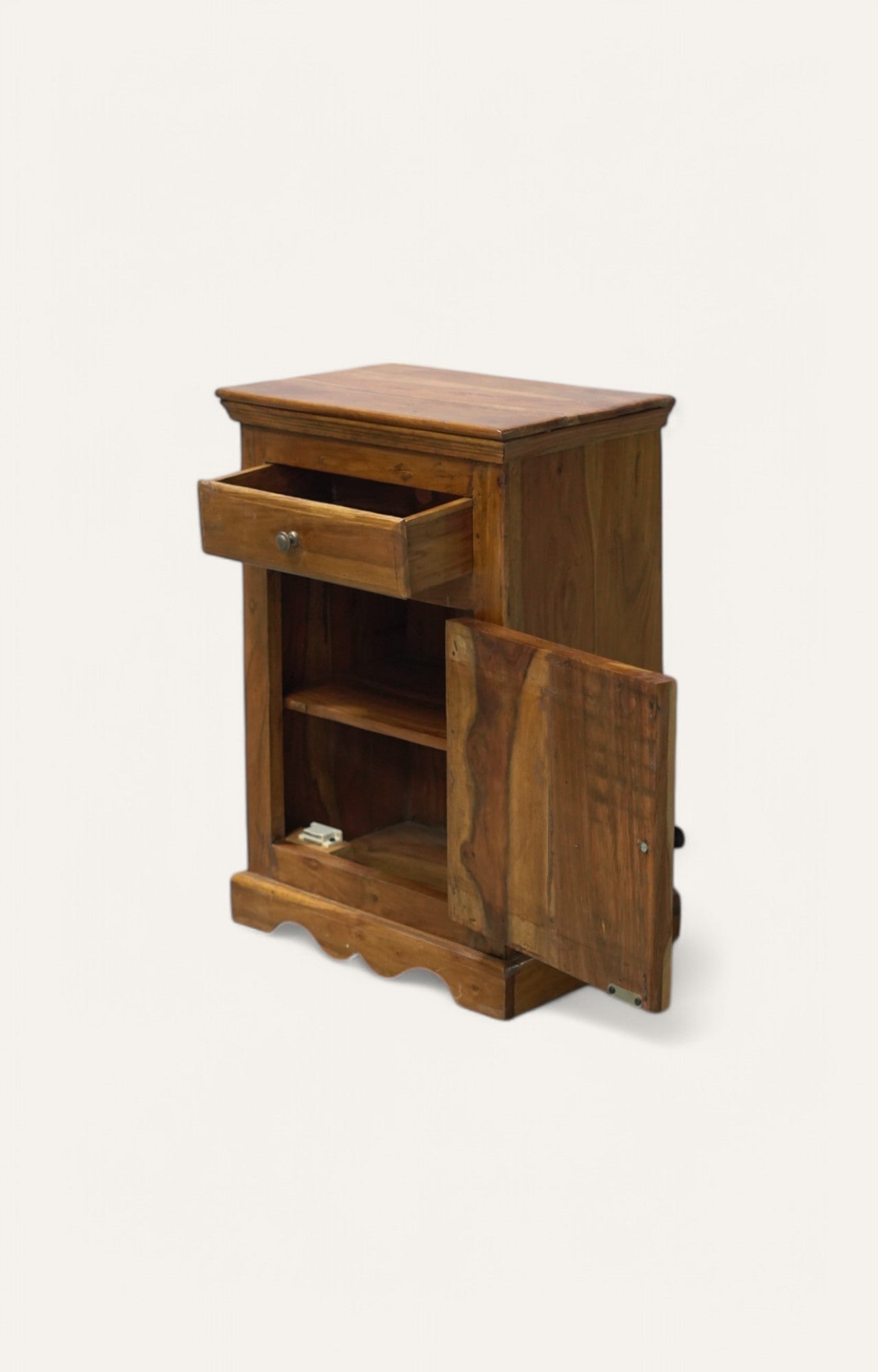 Hand-Carved Wooden Cabinet