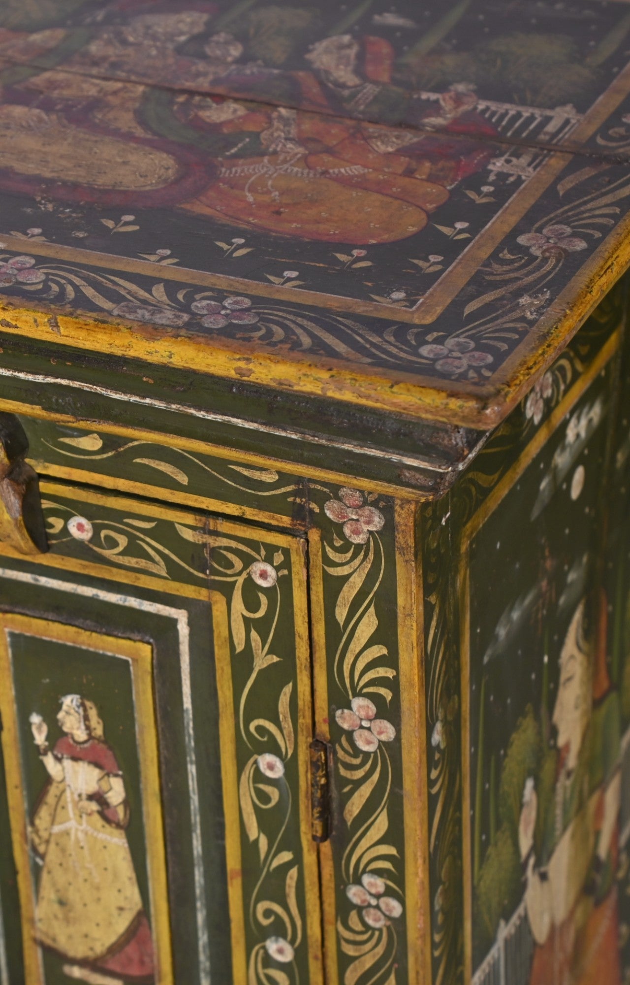 Hand-Painted Wooden Cabinet