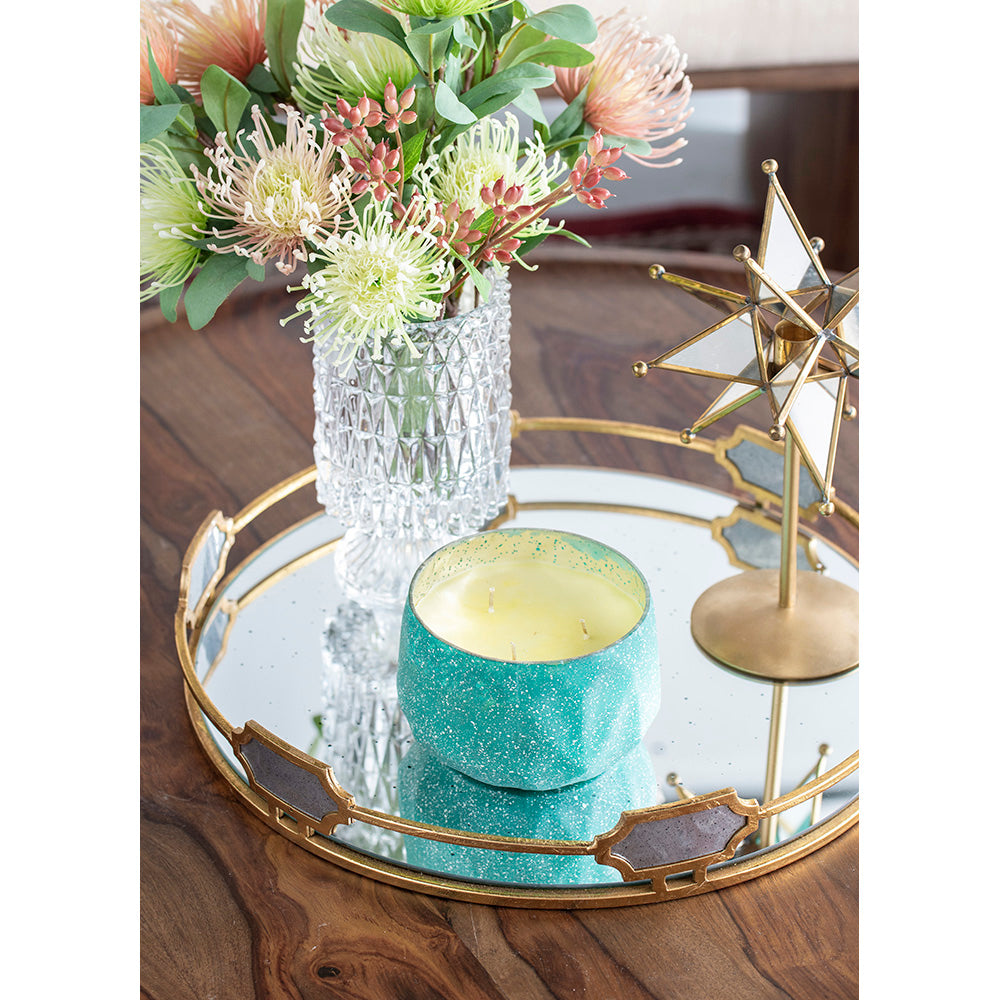 Decorative Clear Hobnail Glass Centrepiece Vase