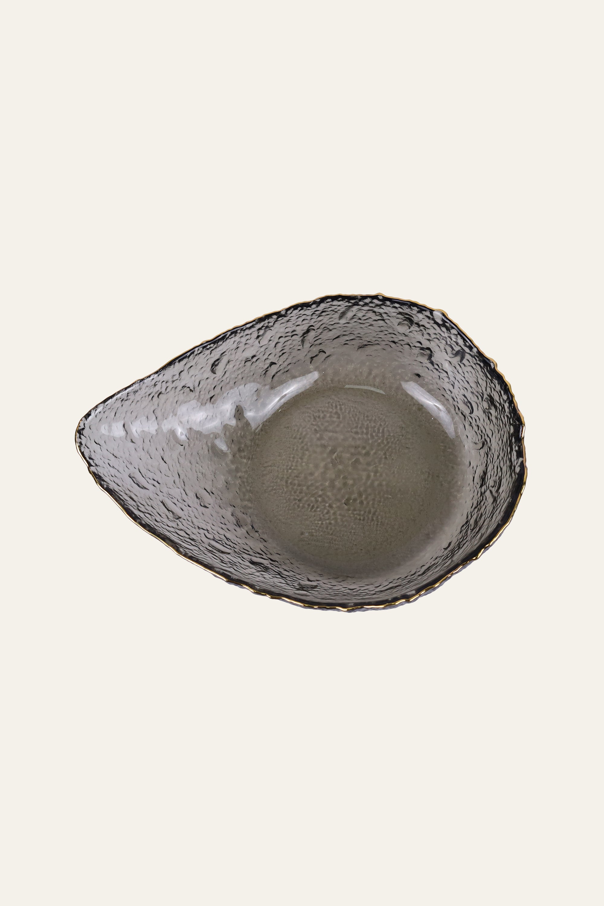 Large Teardrop-Shaped Glass Serving Plate