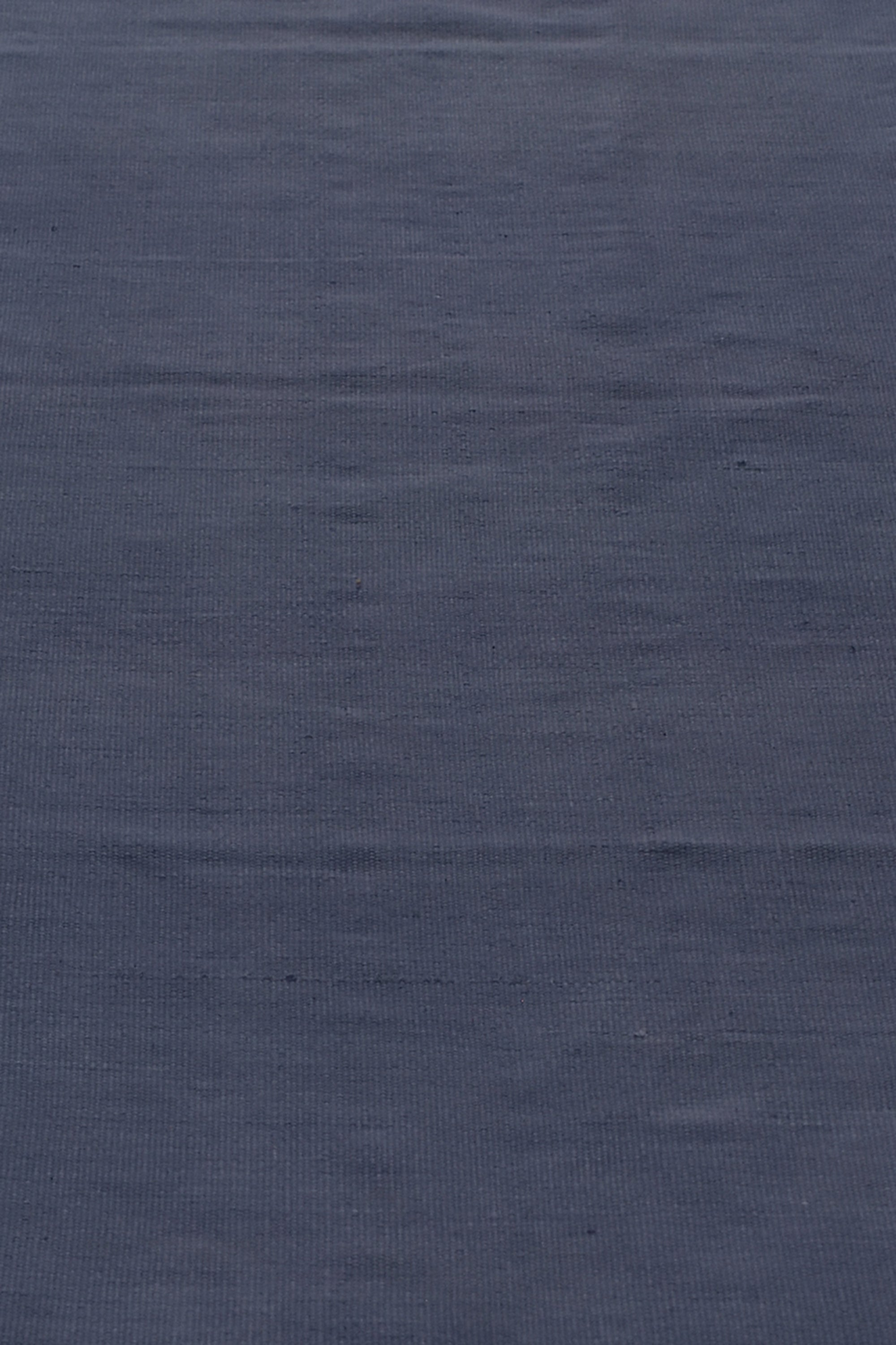 Steel Blue Washable Cotton Yoga Mat with White Fringe