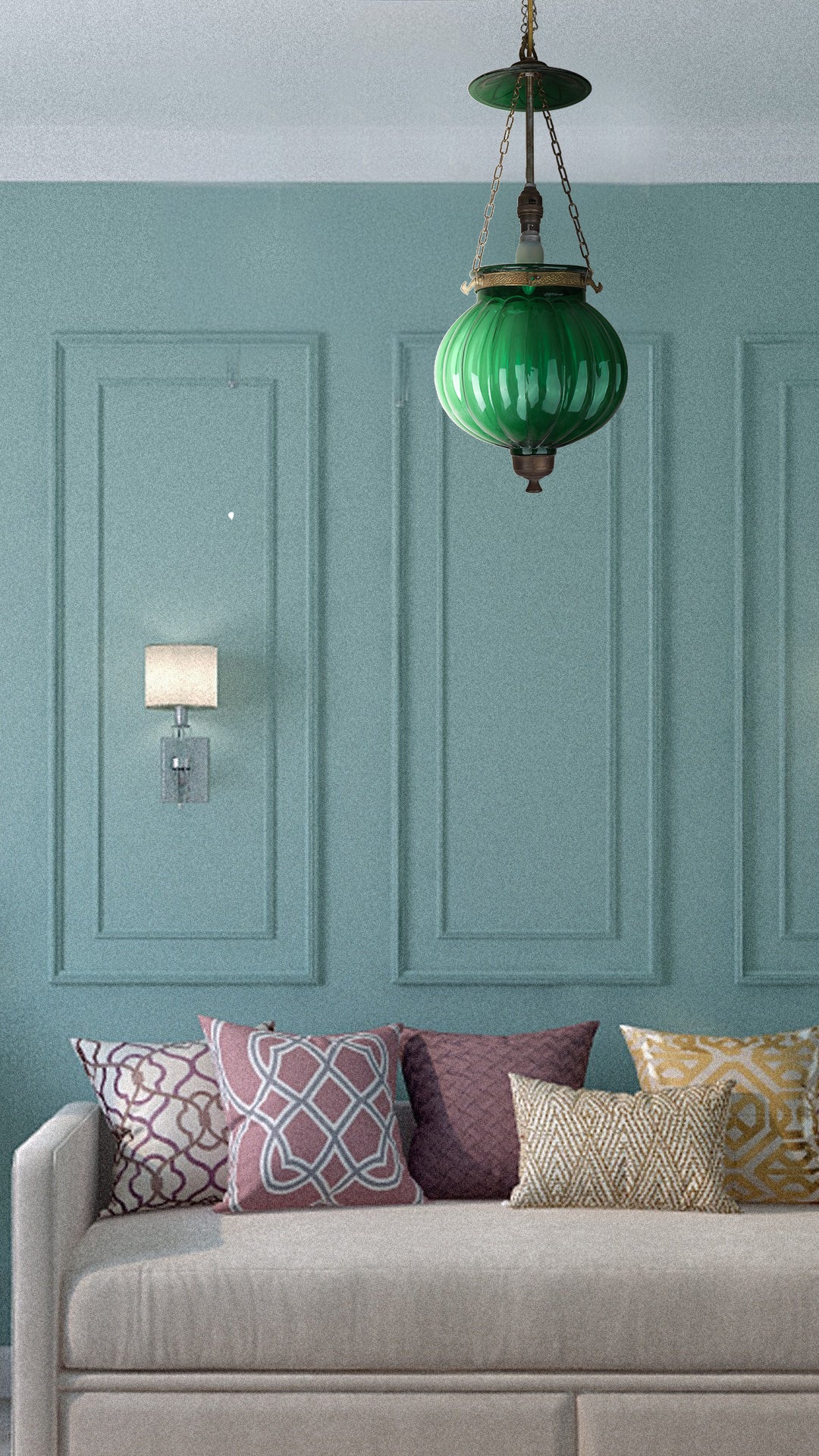 Emerald Glow Pendant Light