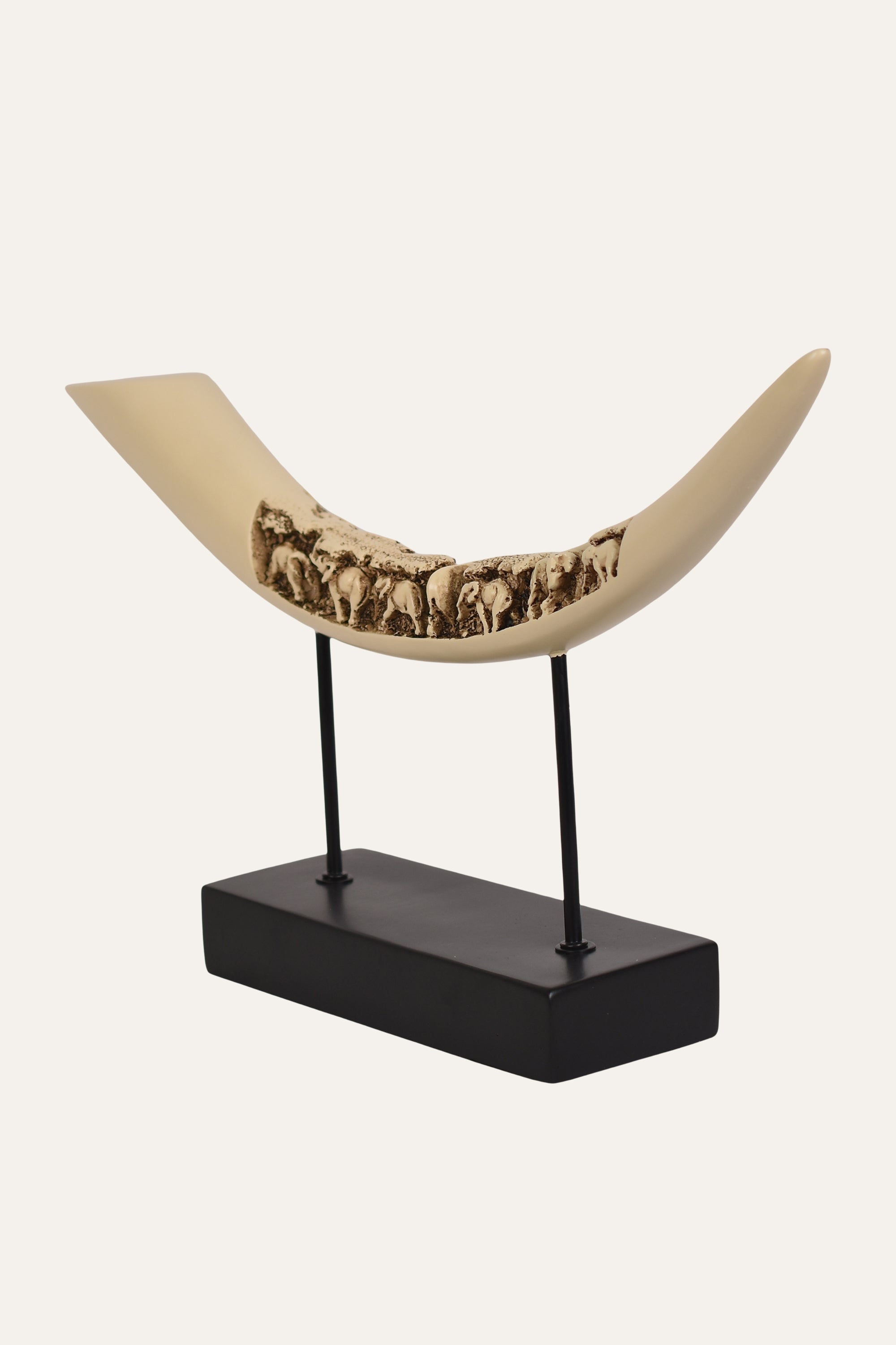 Tusk Sculpture on Stand Table