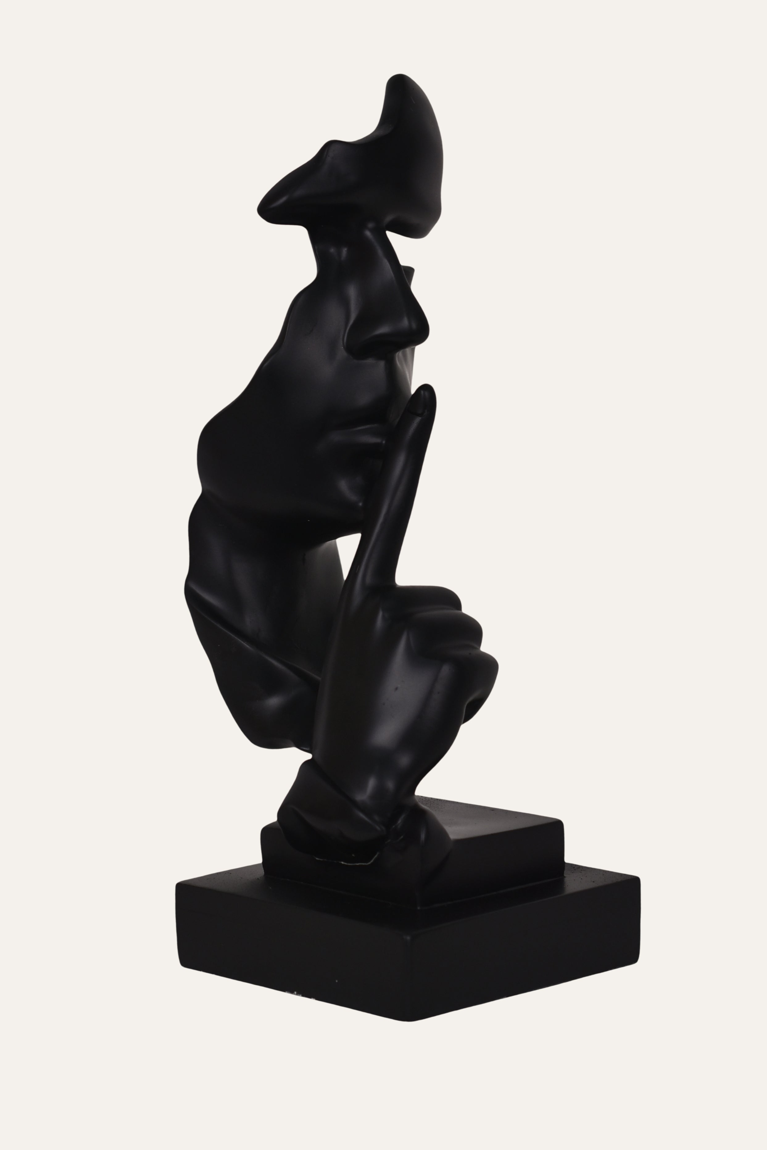 Black abstract sculpture 