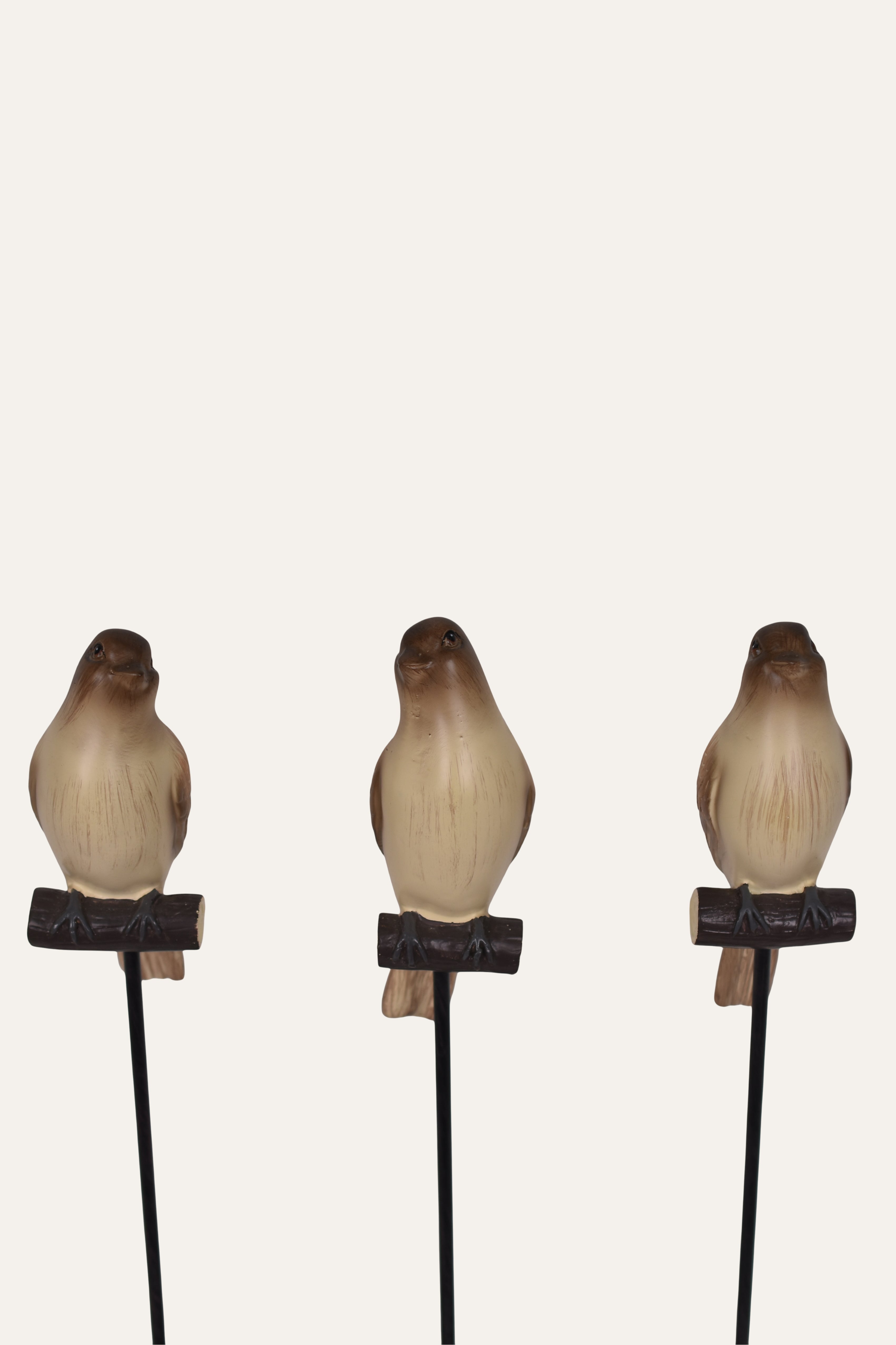  Bird on Stand Figurine Set