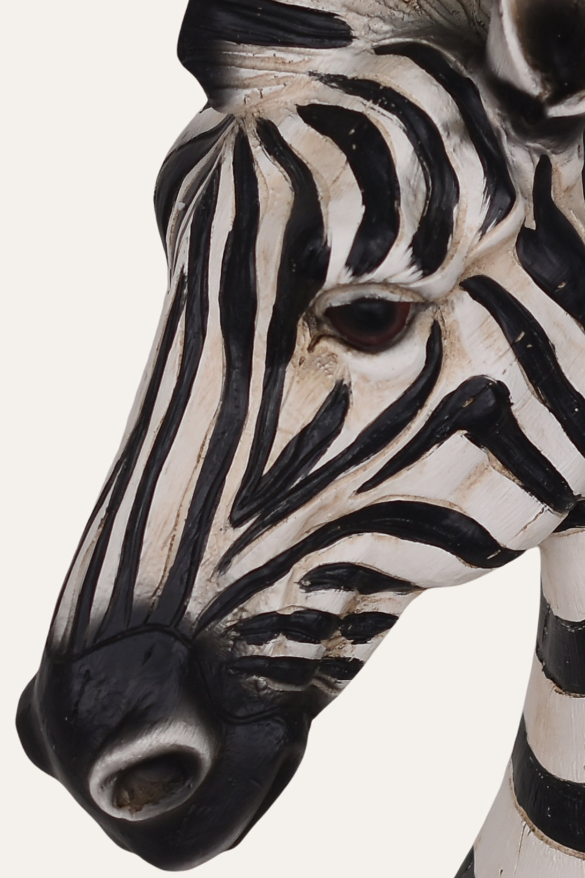 Zebra Bust Resin Sculpture