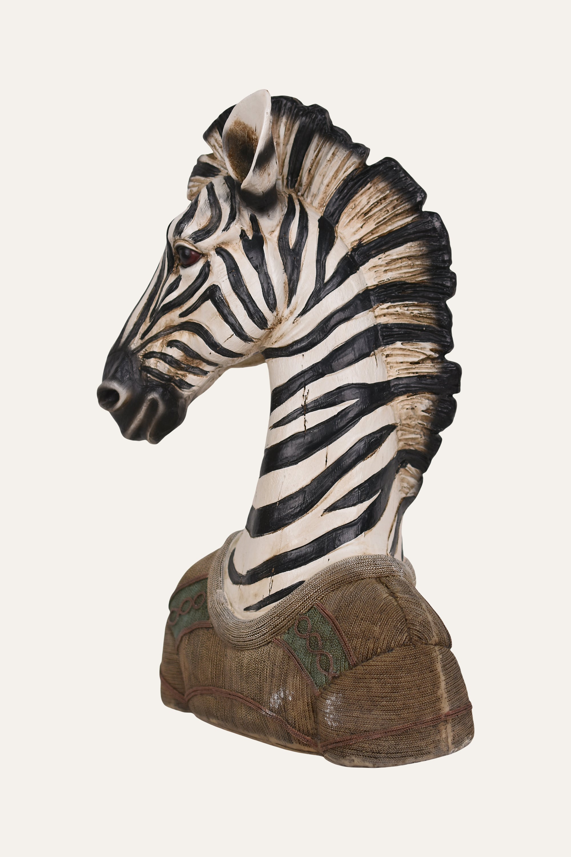 zebra head sculpture