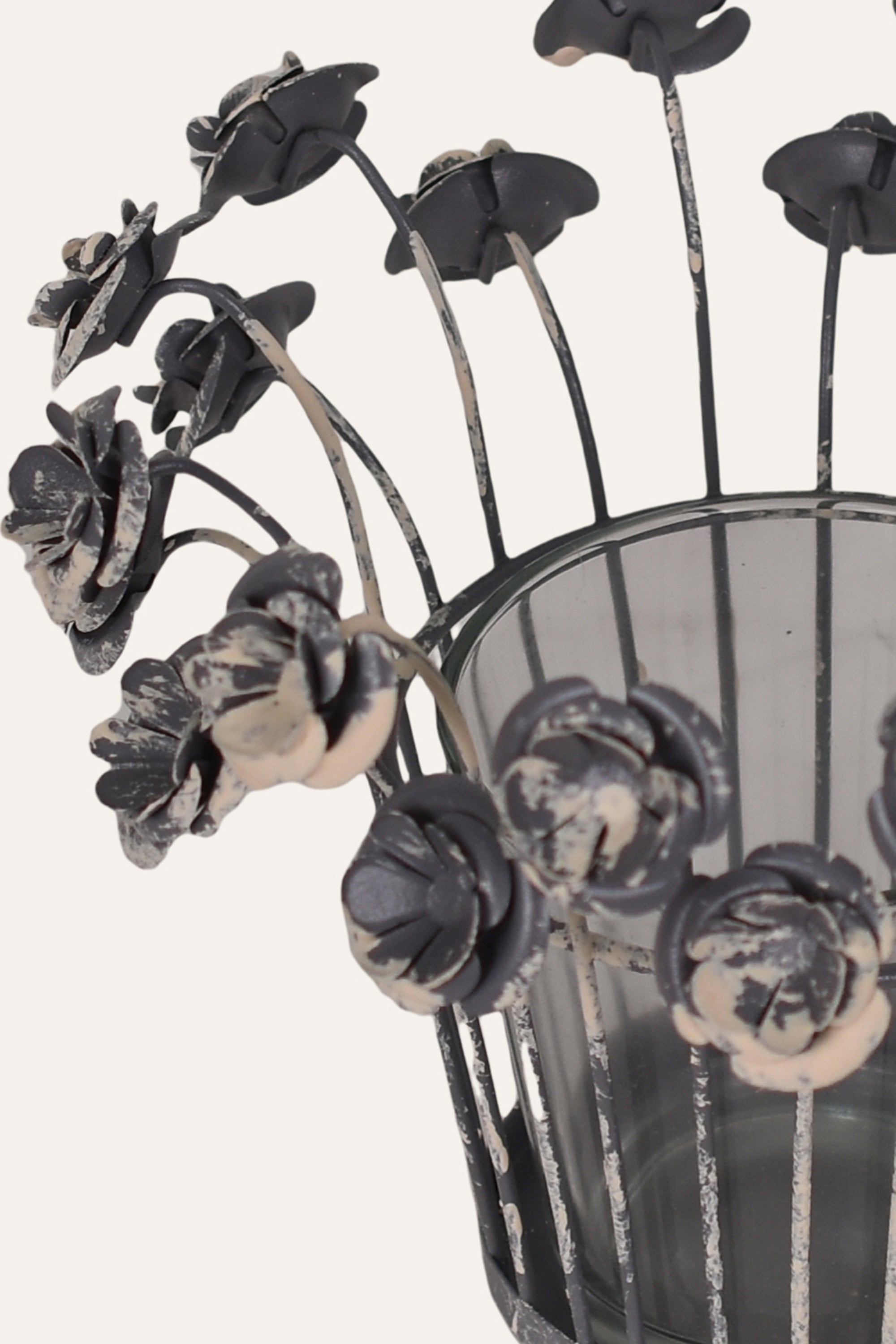 Luxury Iron & Glass Floral Decor