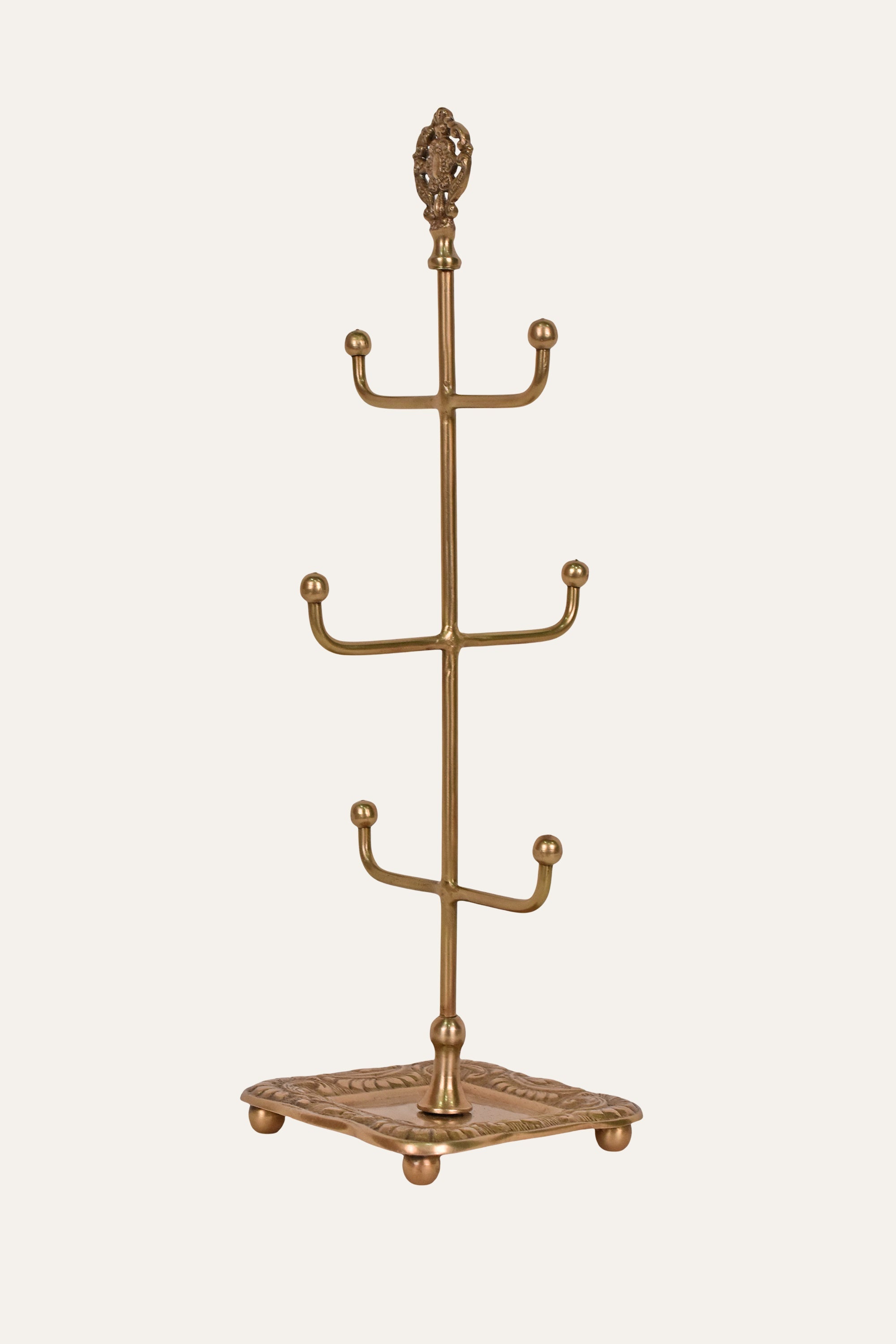Antique Brass Jewelry Stand