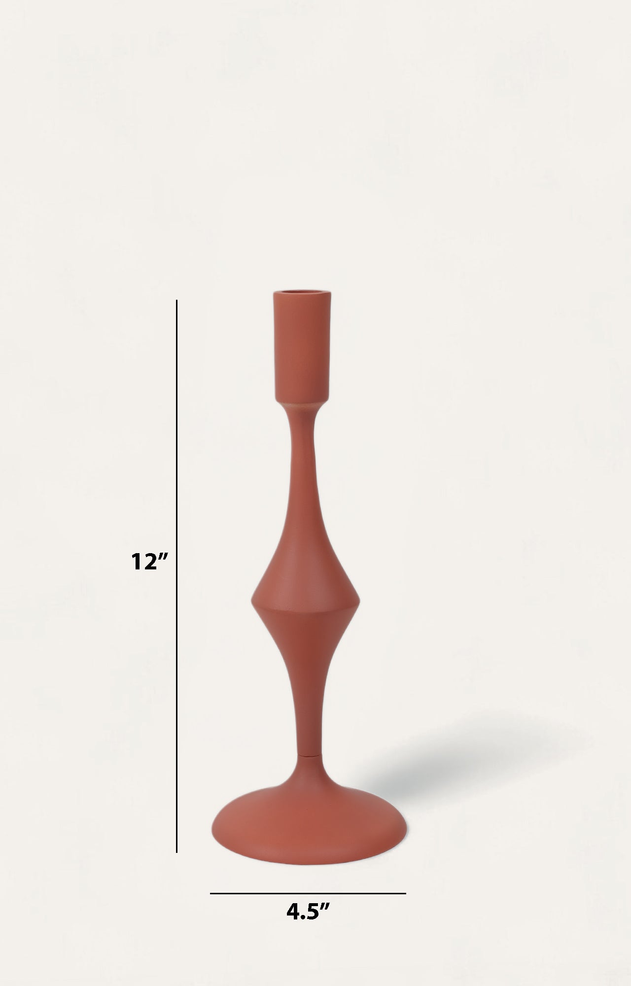 Antique Northwood Coral Red Candlestand_size