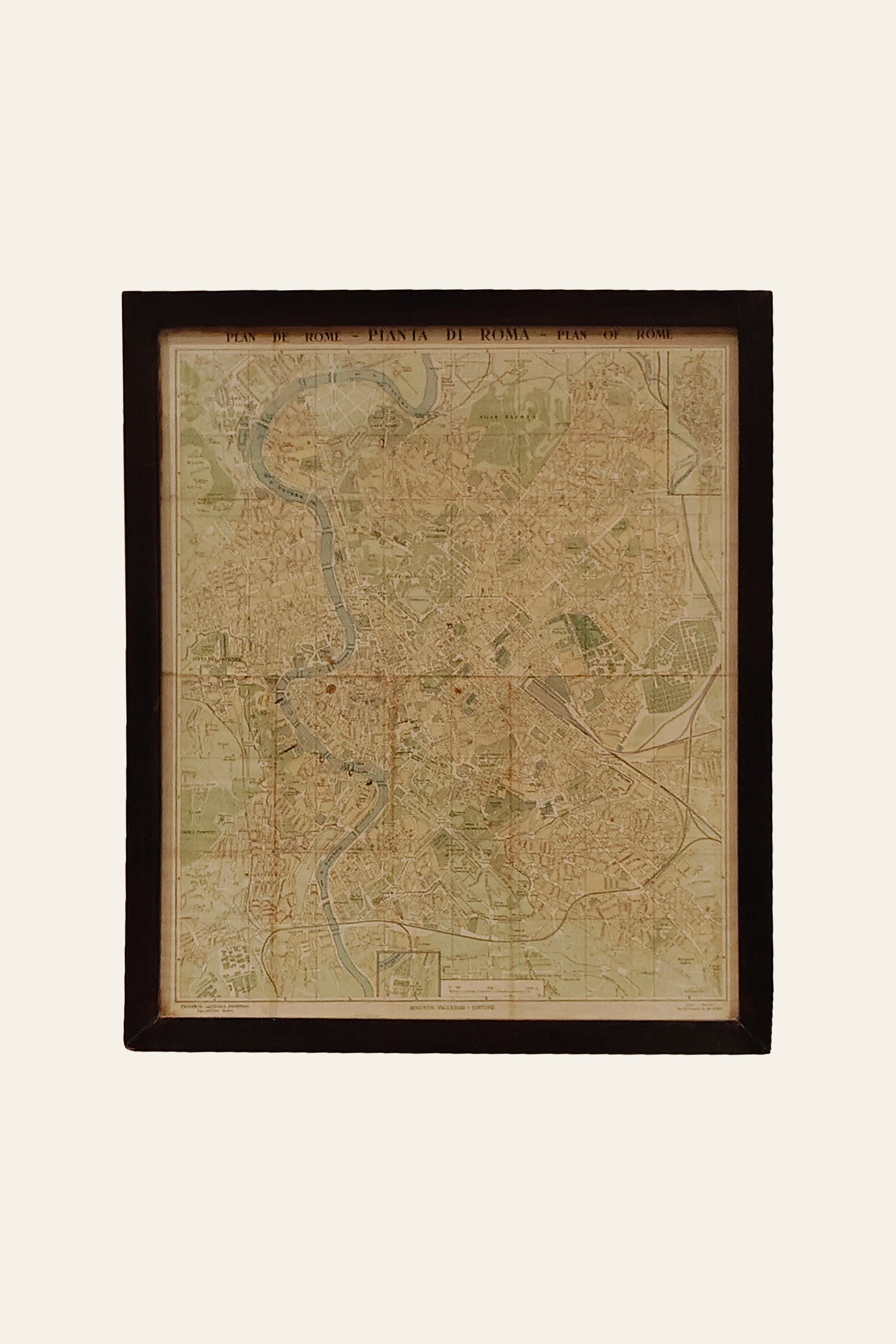 Antique Rome Map Wall Decor
