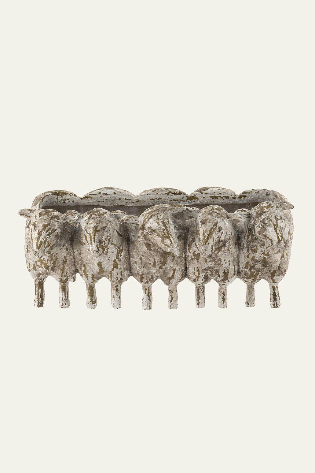Antique White Sheep Planter