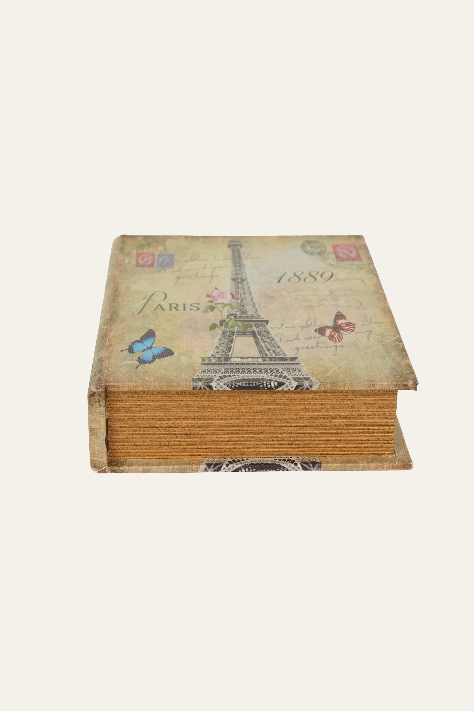 Antique style Paris book box for home décor