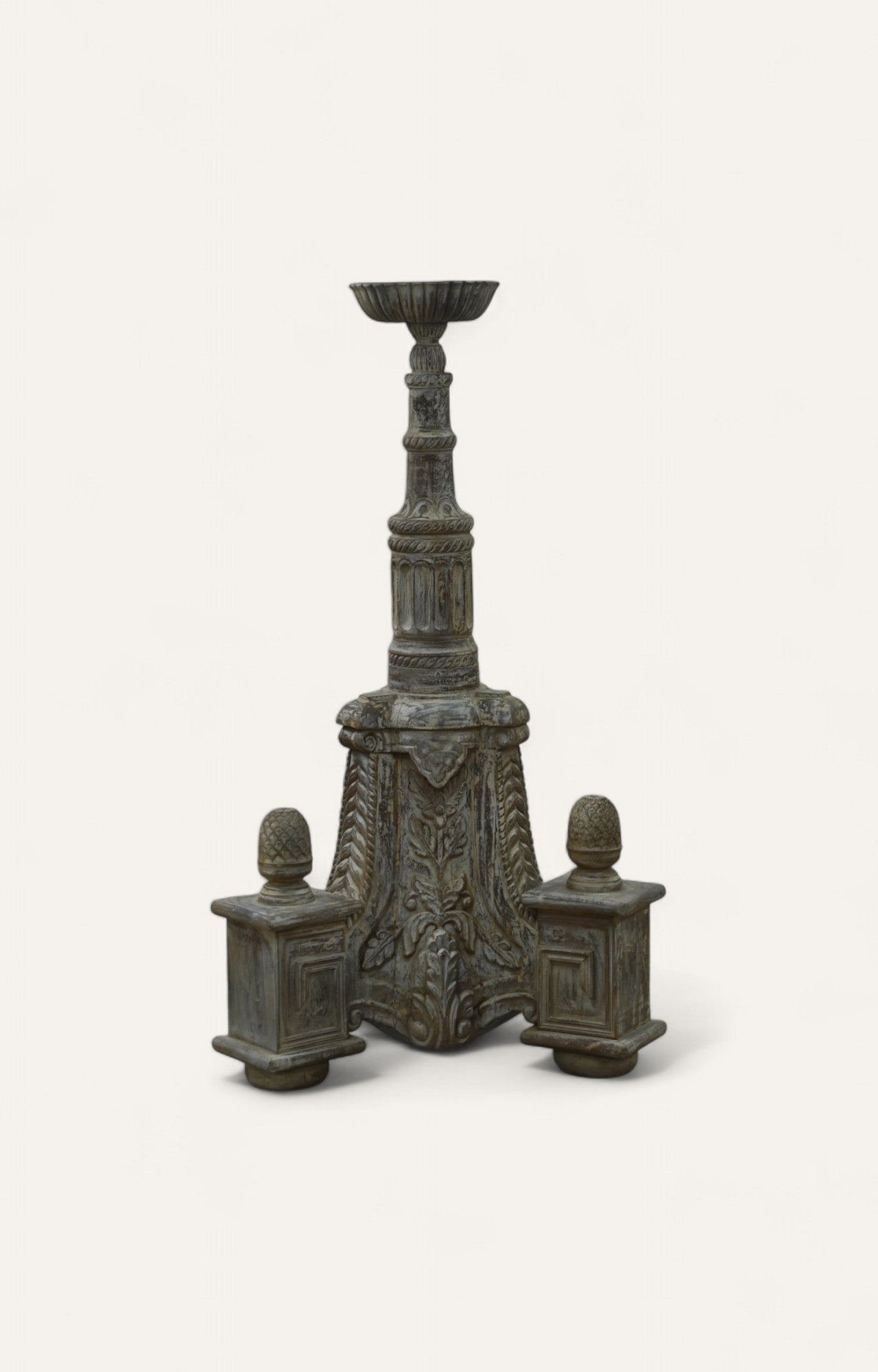 Antiqued Candle Stand
