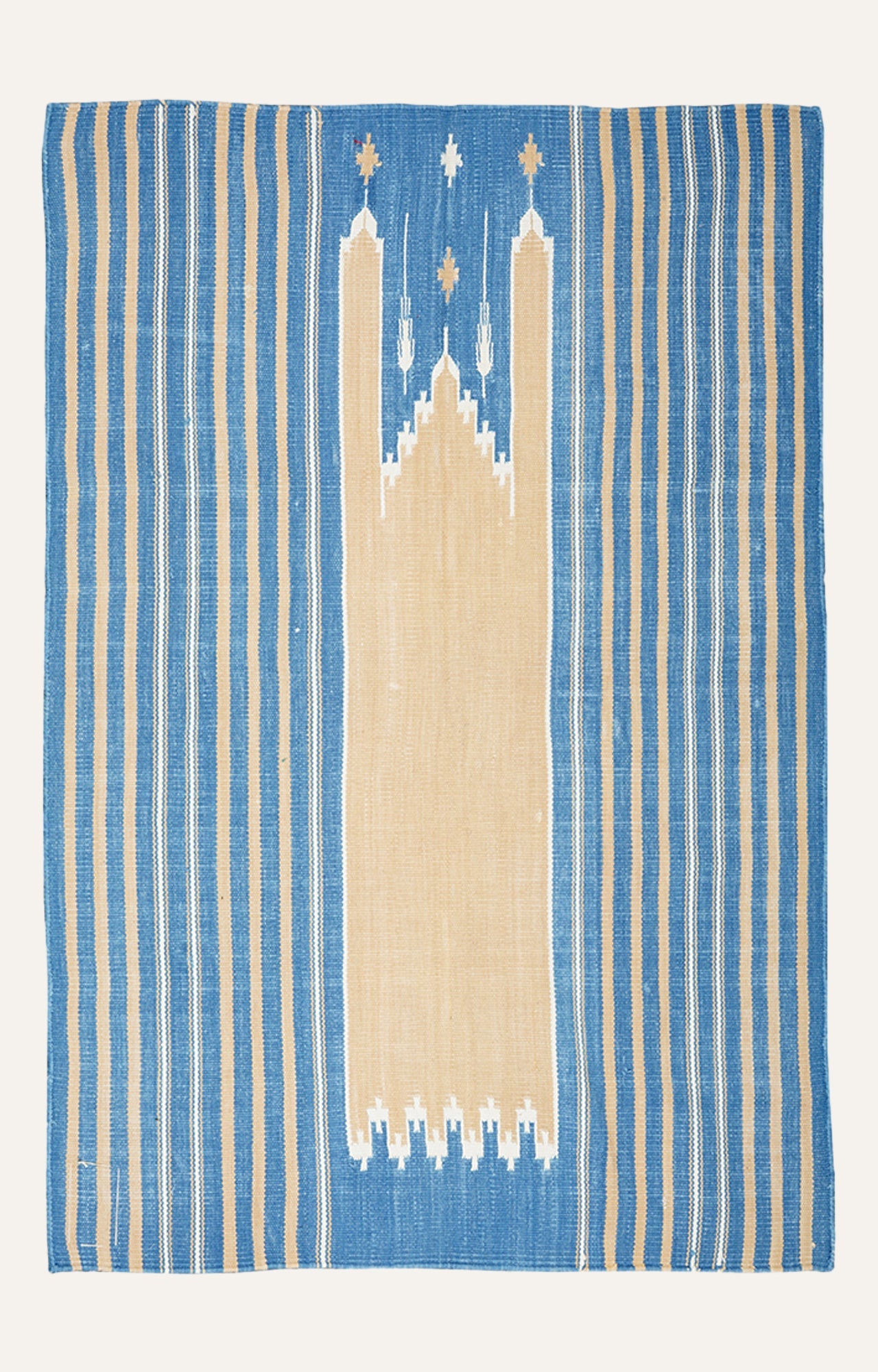  Architectural Motif Flatweave Rug