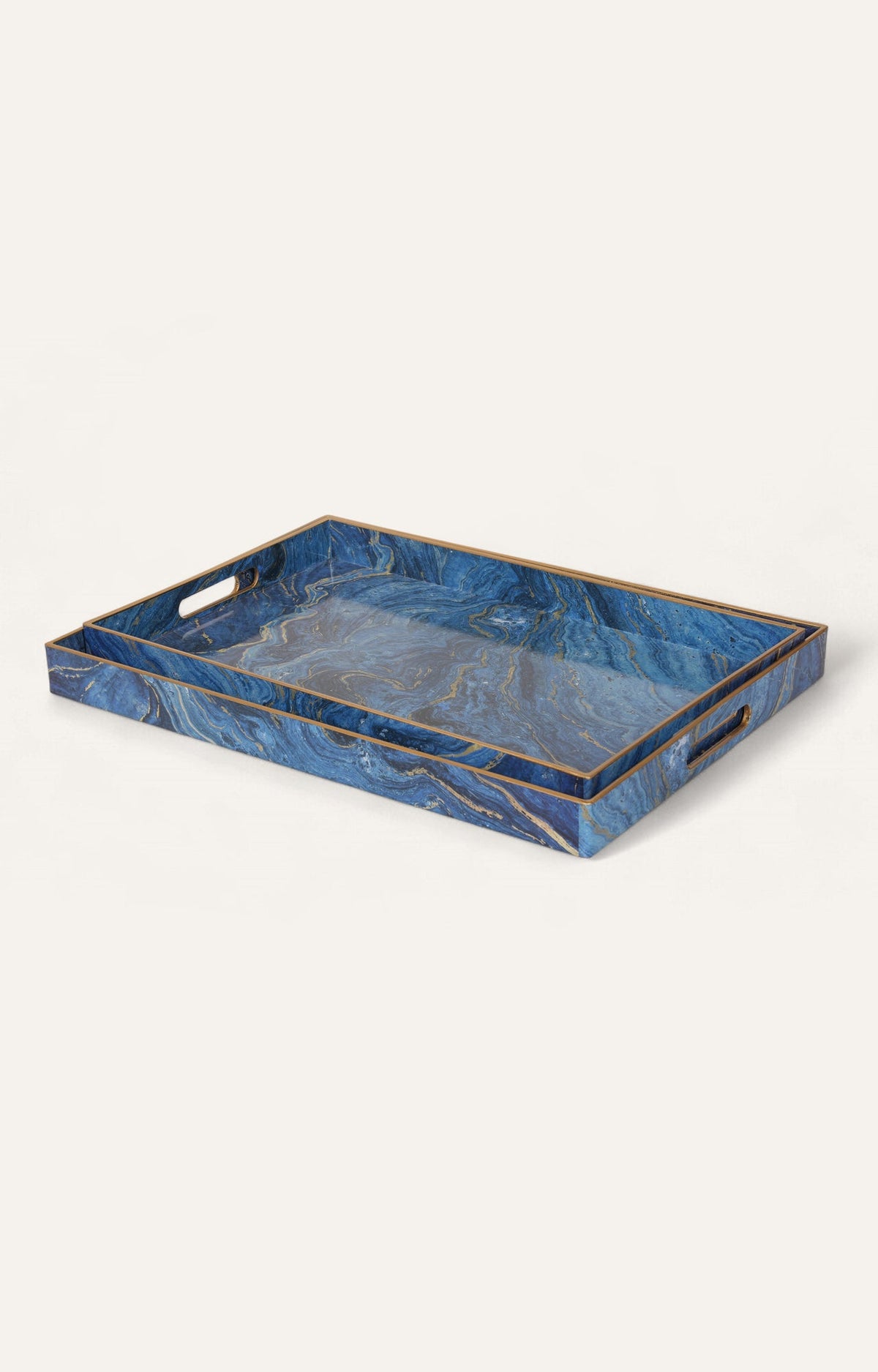 Artificial fiber tray set of 2