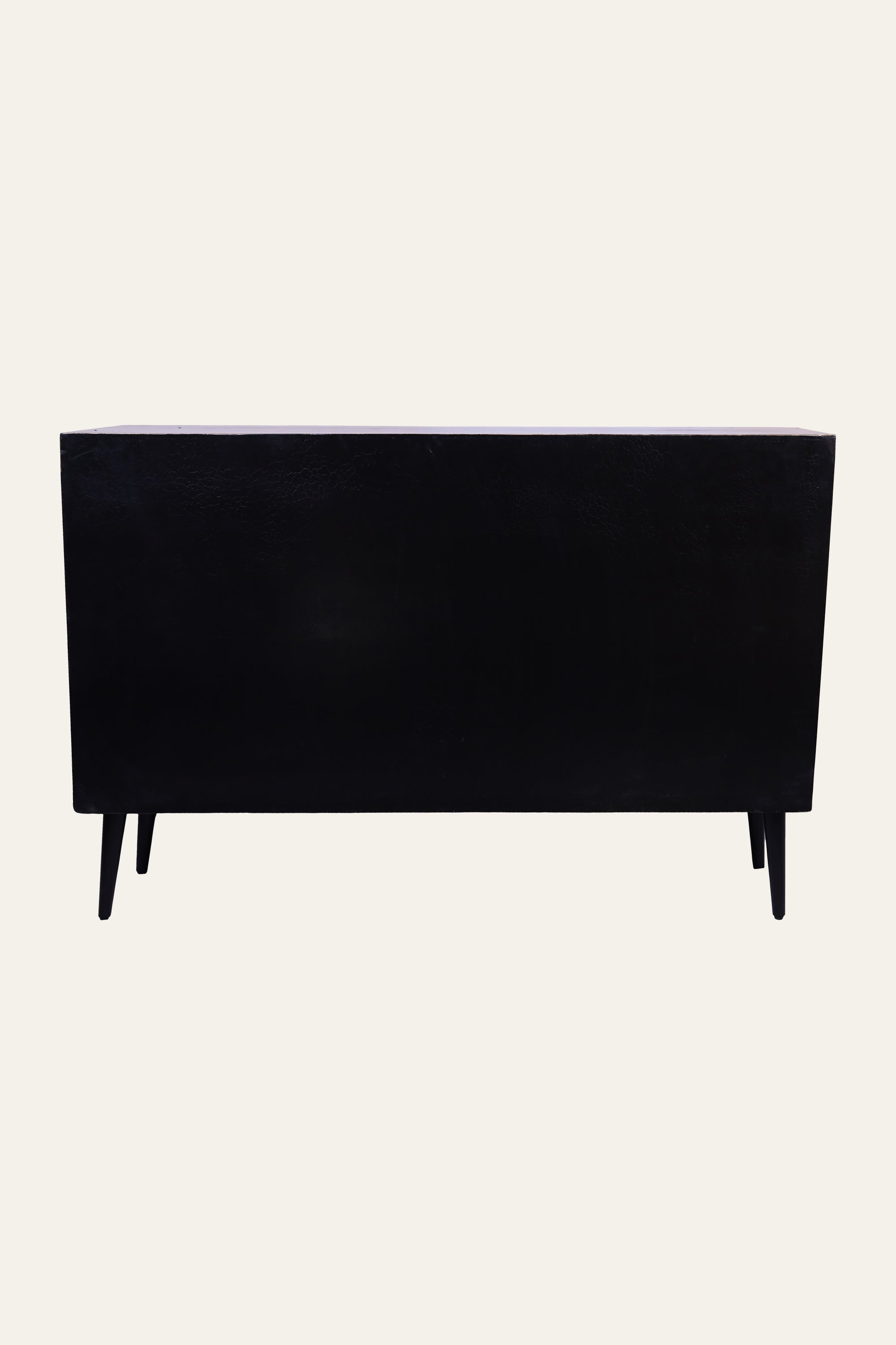 Black Chinoiserie Style Botanical & Bird Motif Cabinet