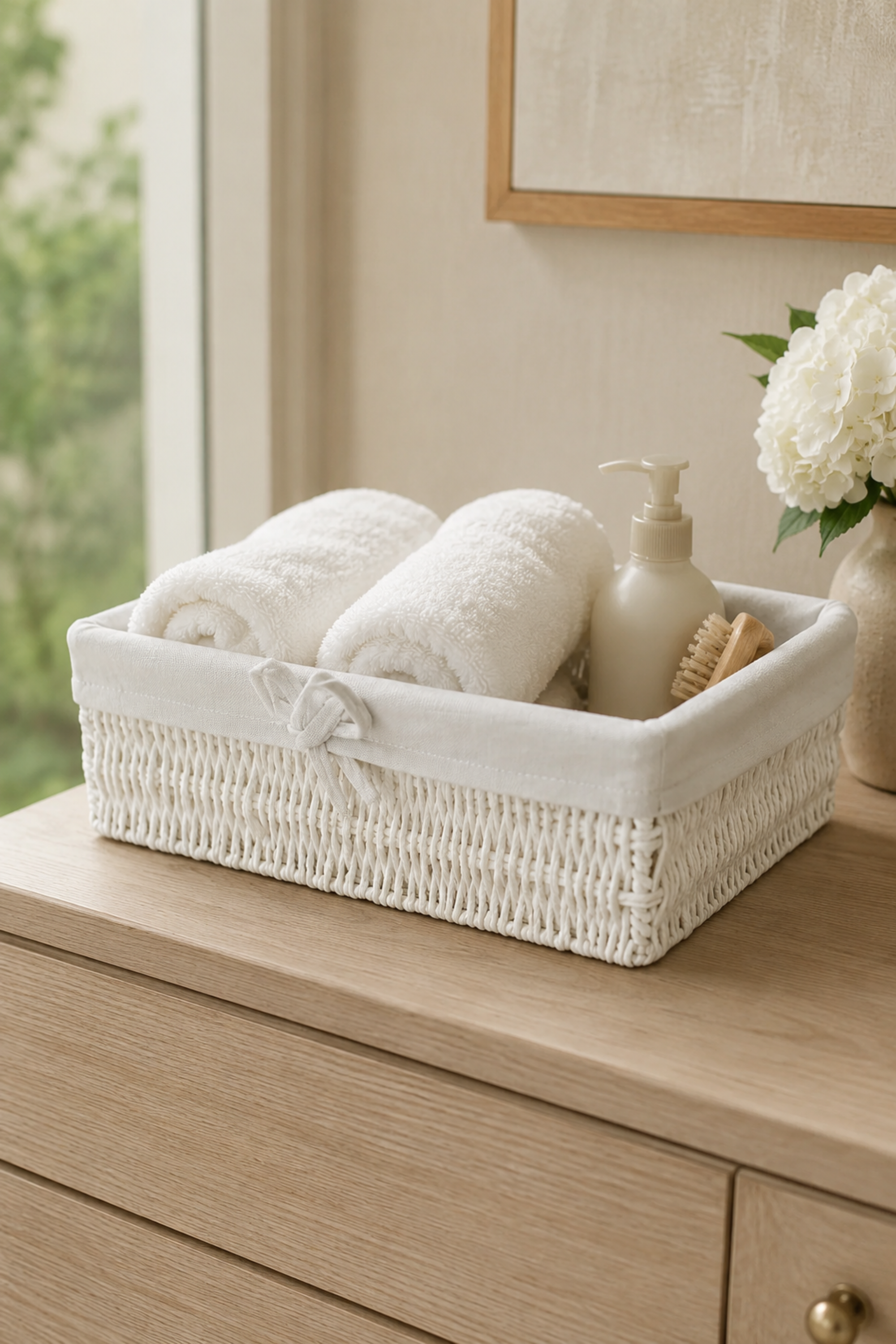 Basket Organiser with Fabric Liner - Small