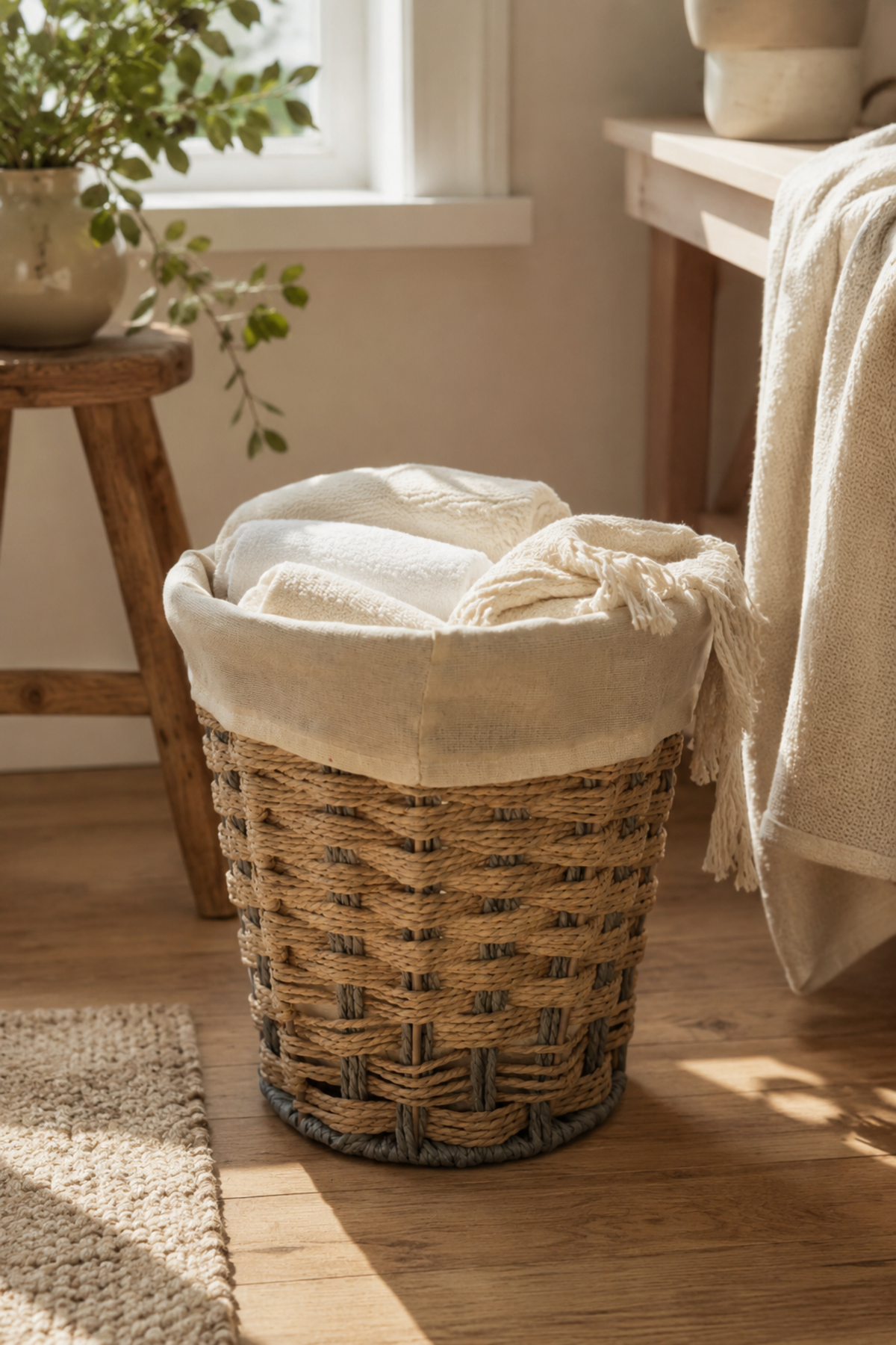 Basket with Cotton Liner