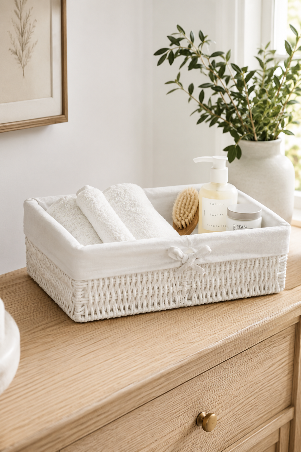 Basket with Fabric Liner