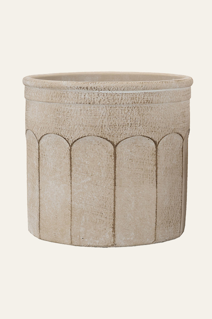 Beige Large Cement Planter