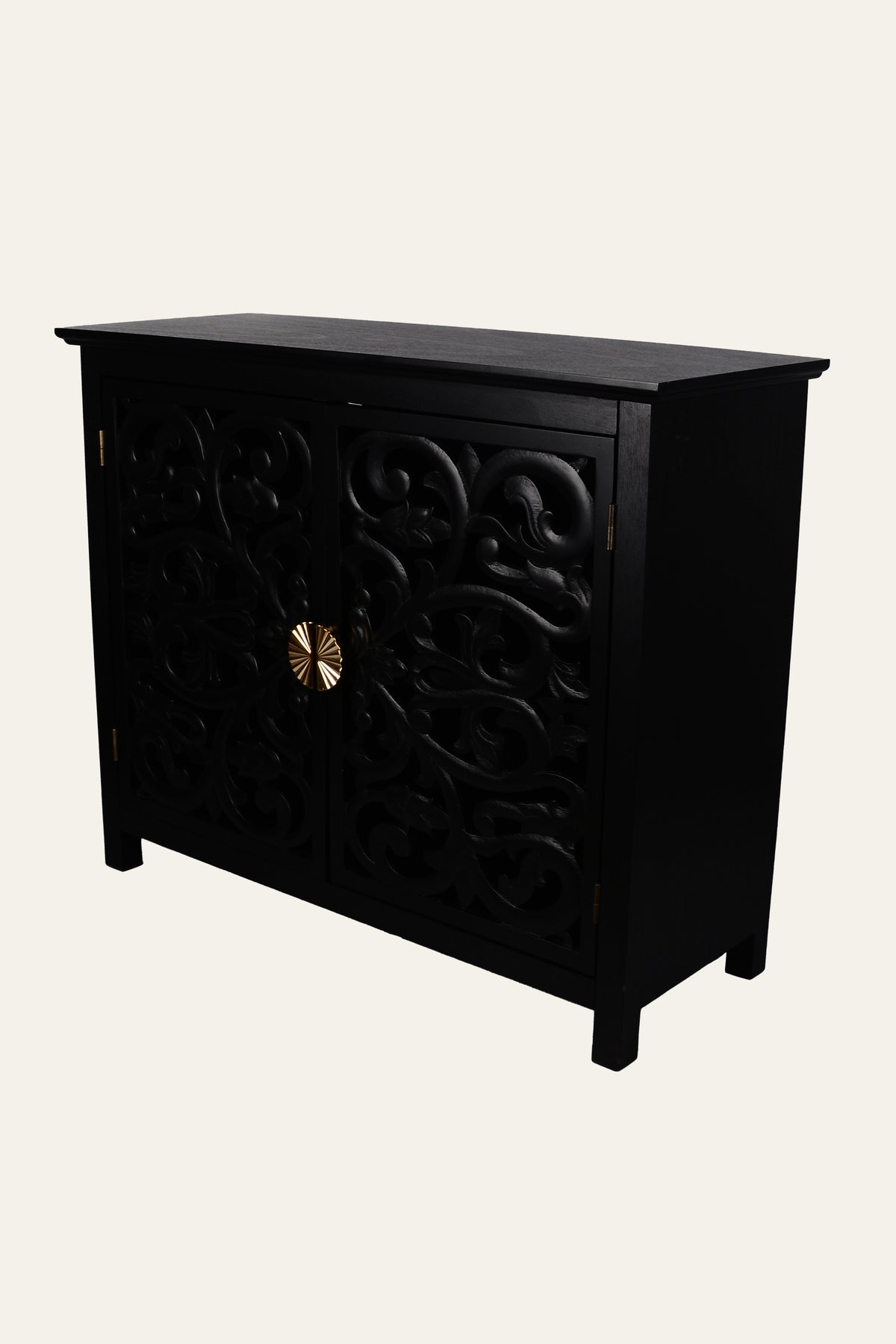 Black 2 Door Accent Cabinet