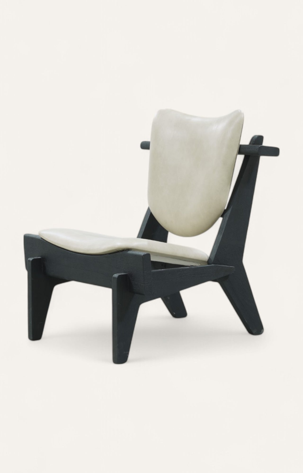 Black Armchair in Leatherette