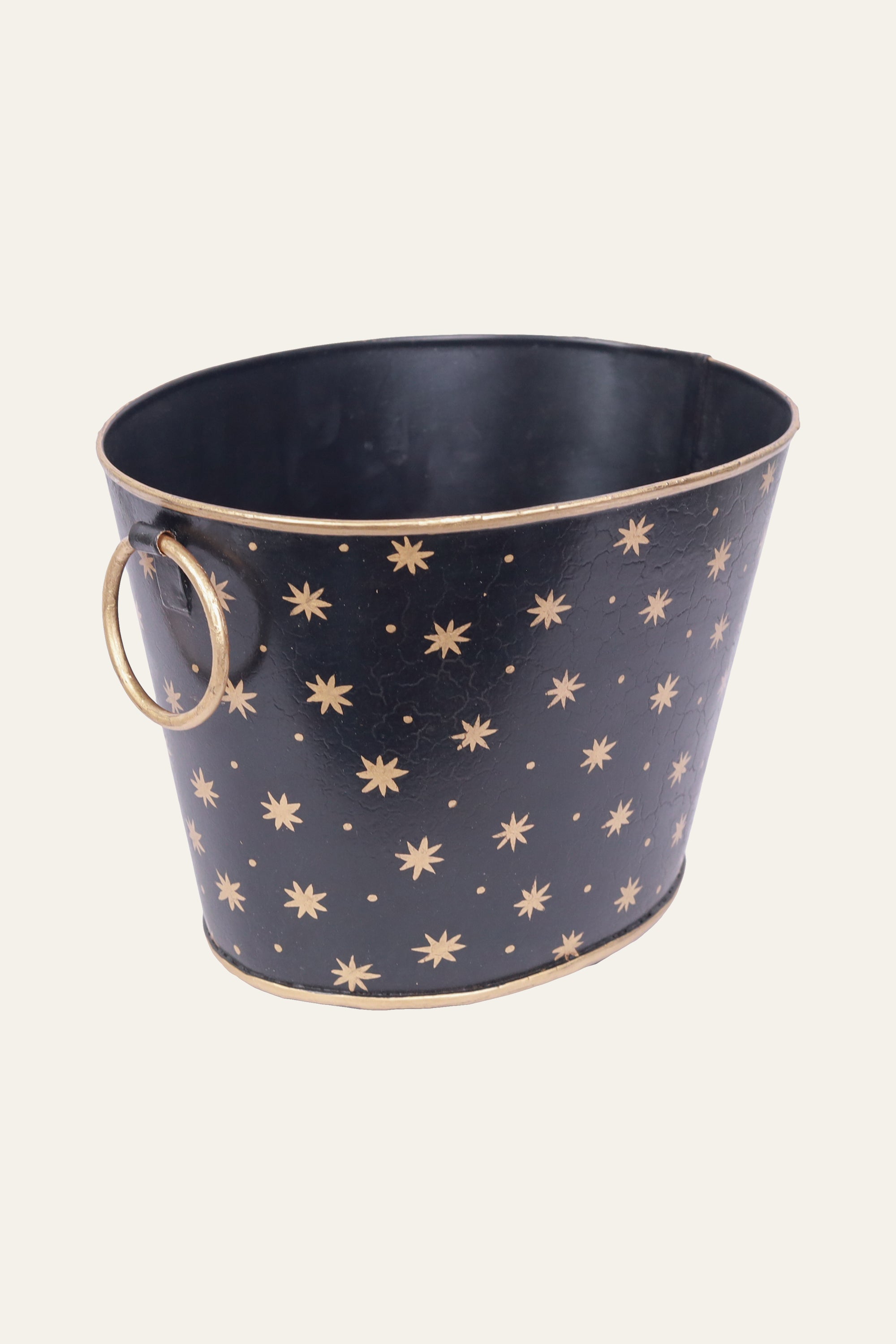 Black Decorative Metal Dustbin