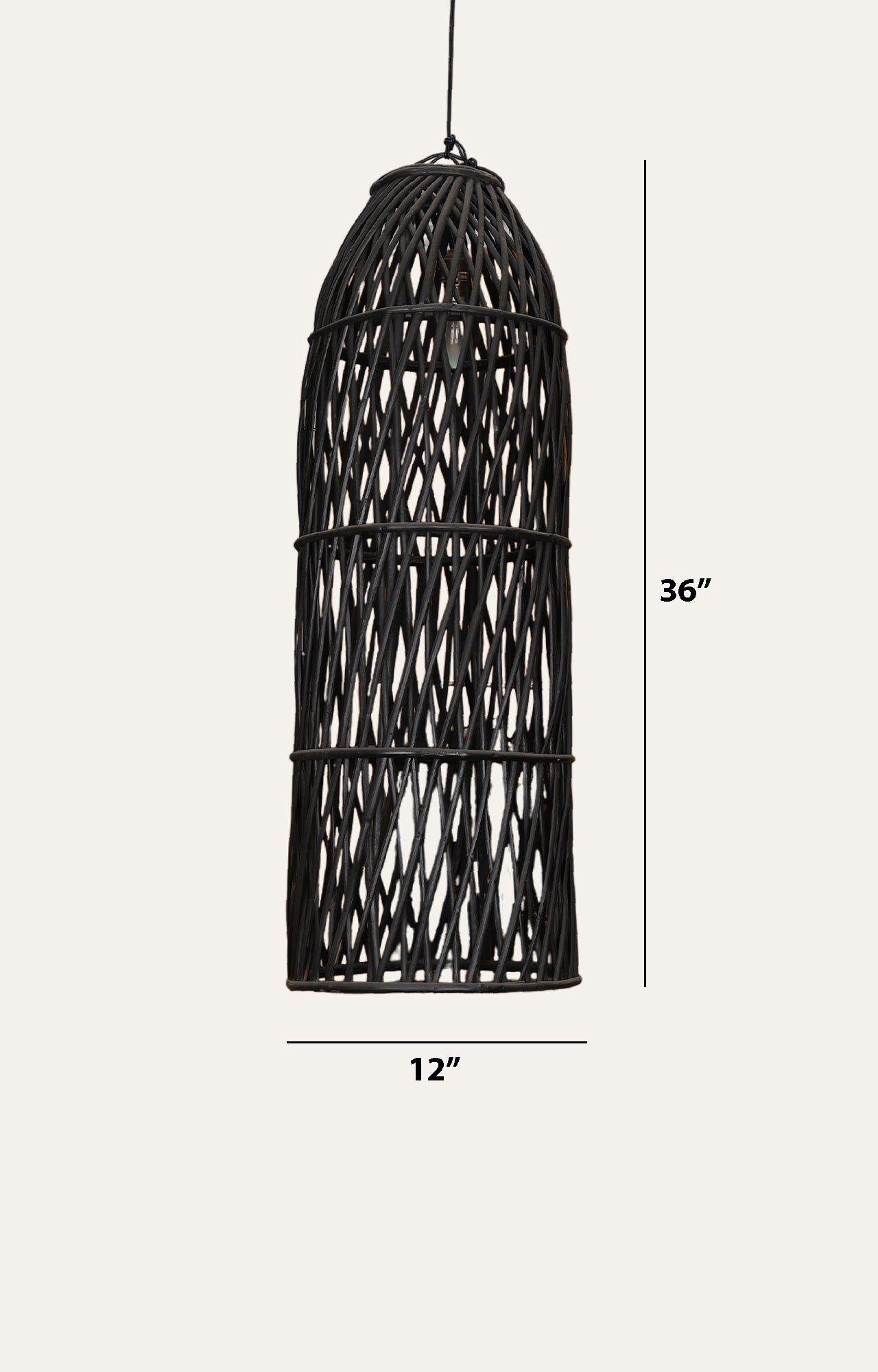 Black Fish-Trap Pendant Light_size