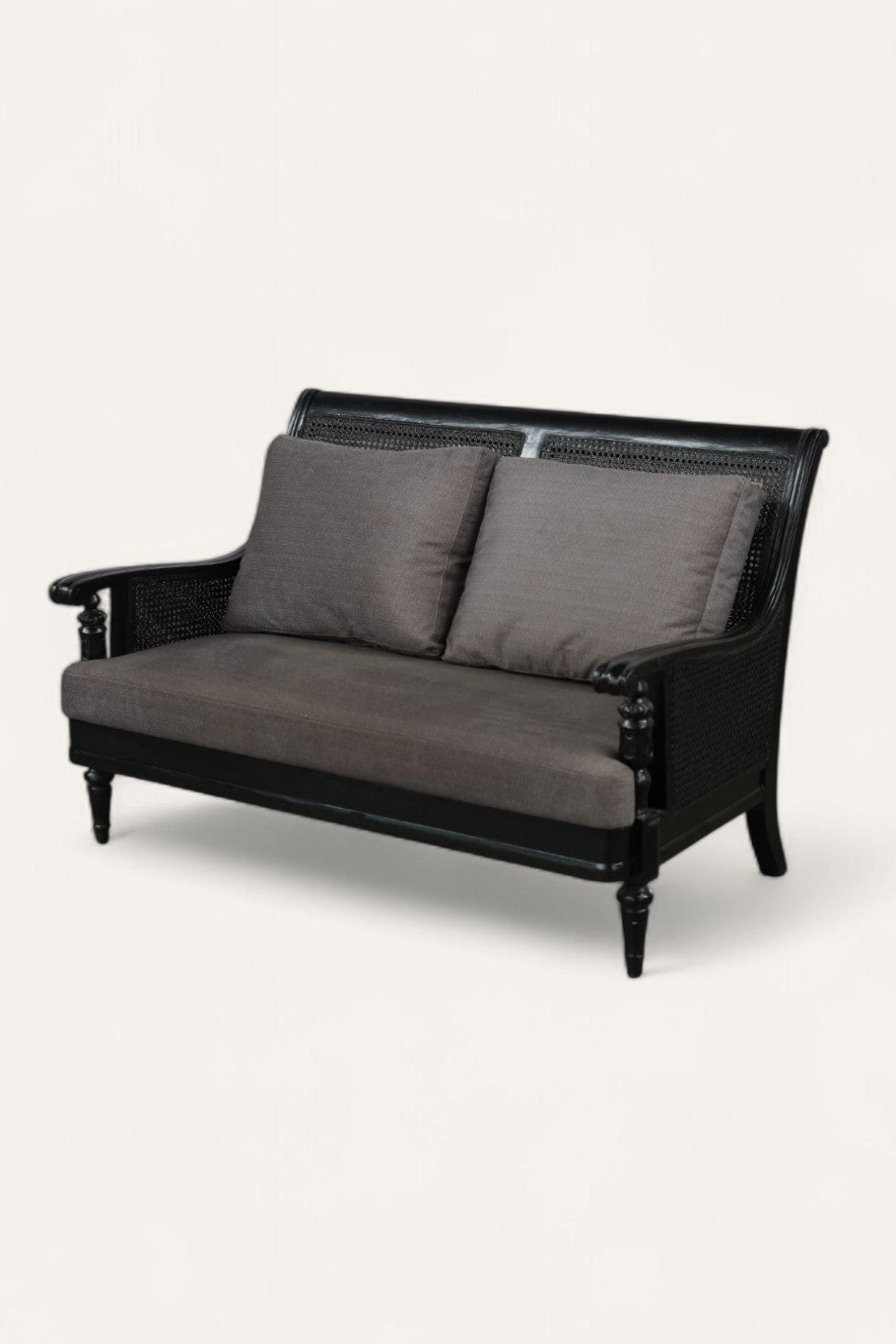 Black framed outdoor sofa 