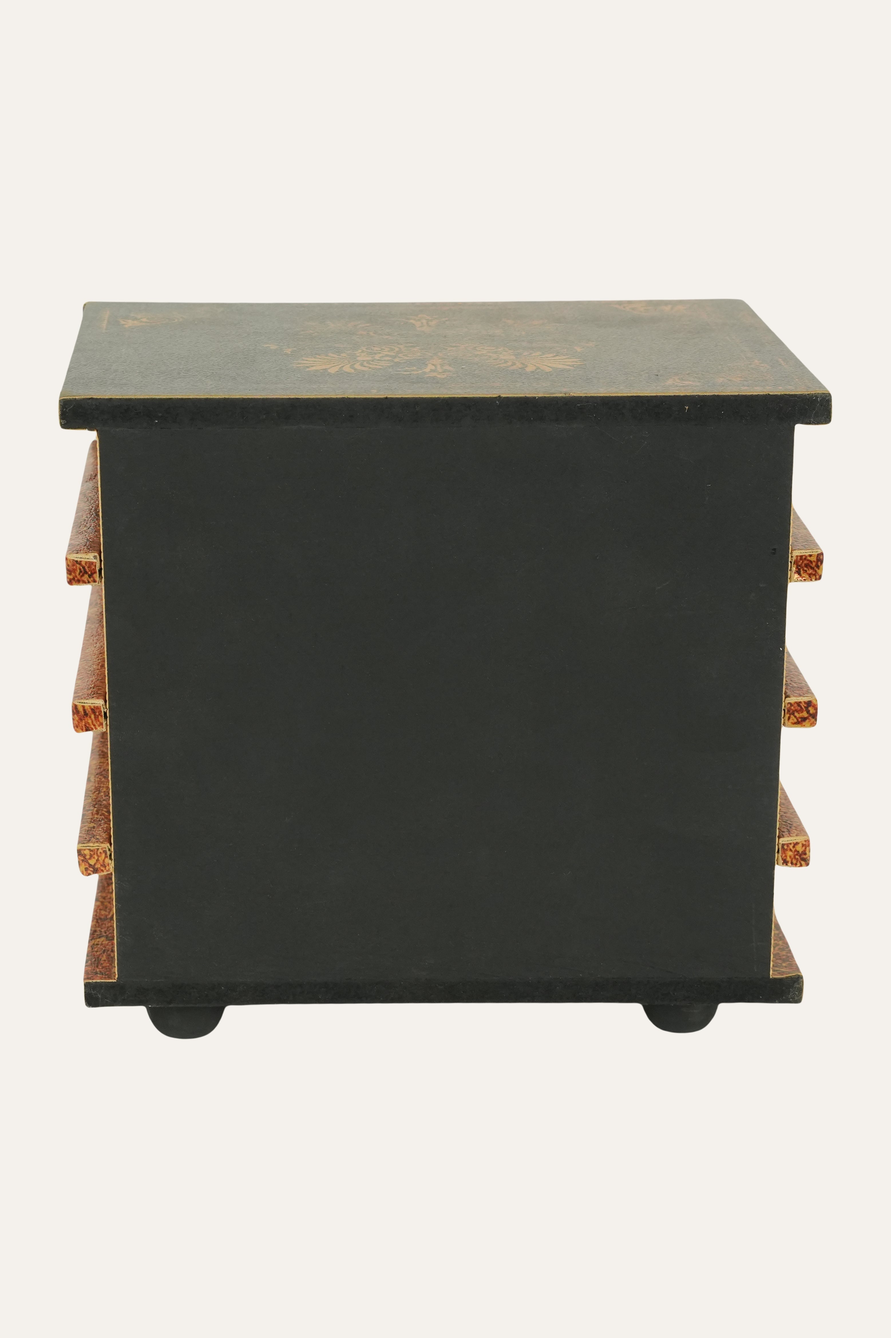 Black PU leather book drawer box
